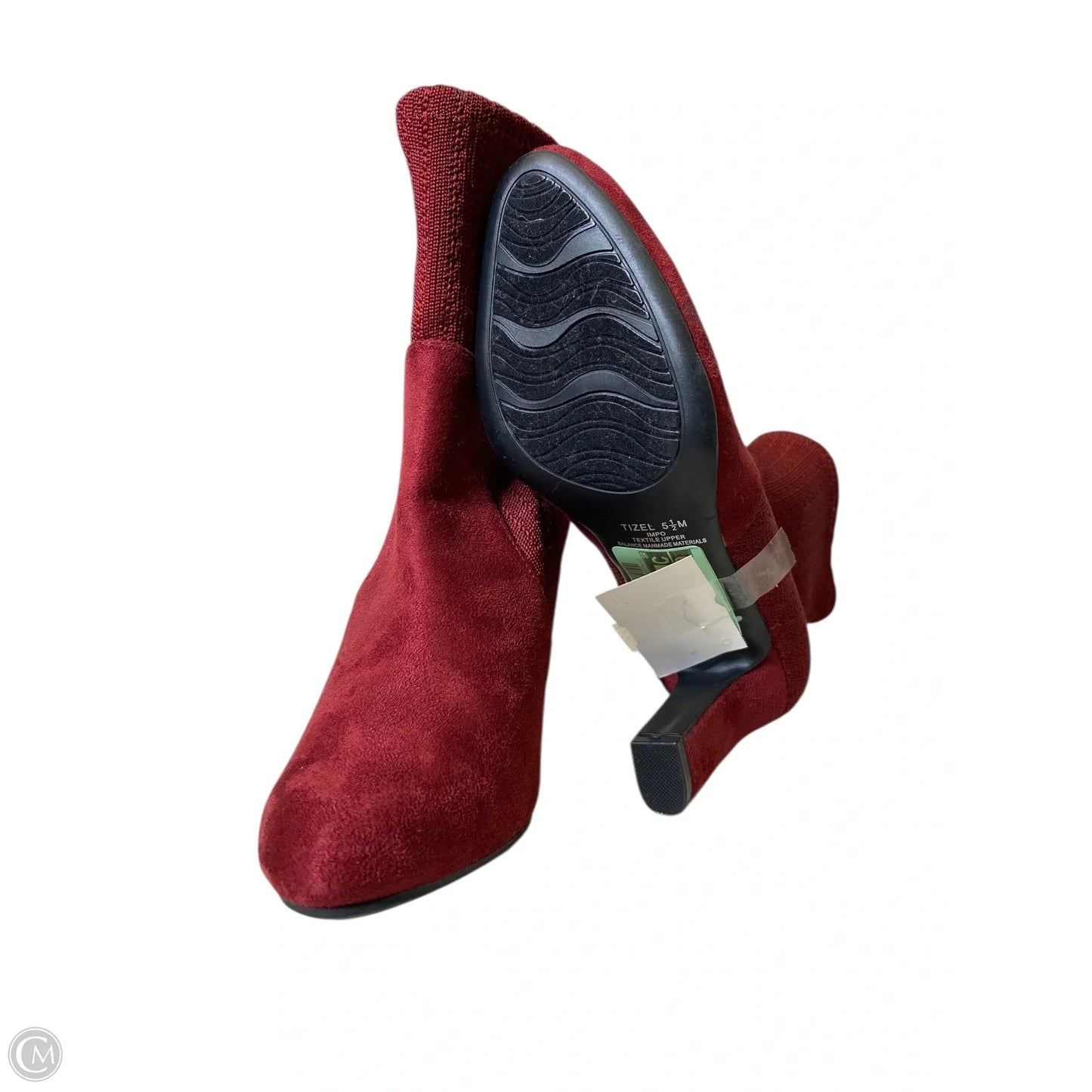Boots Ankle Heels By Impo In Red, Size: 5.5
