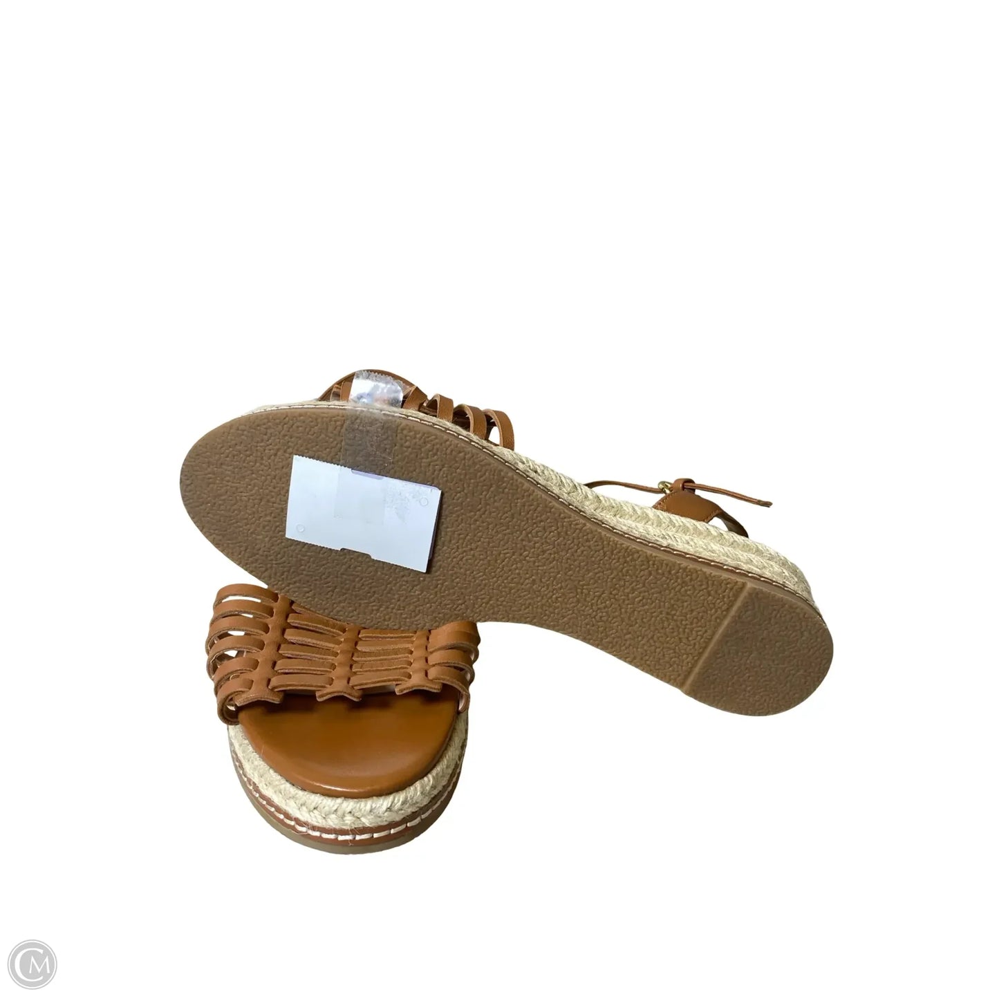 Sandals Heels Platform By Talbots In Brown & Tan, Size: 8.5