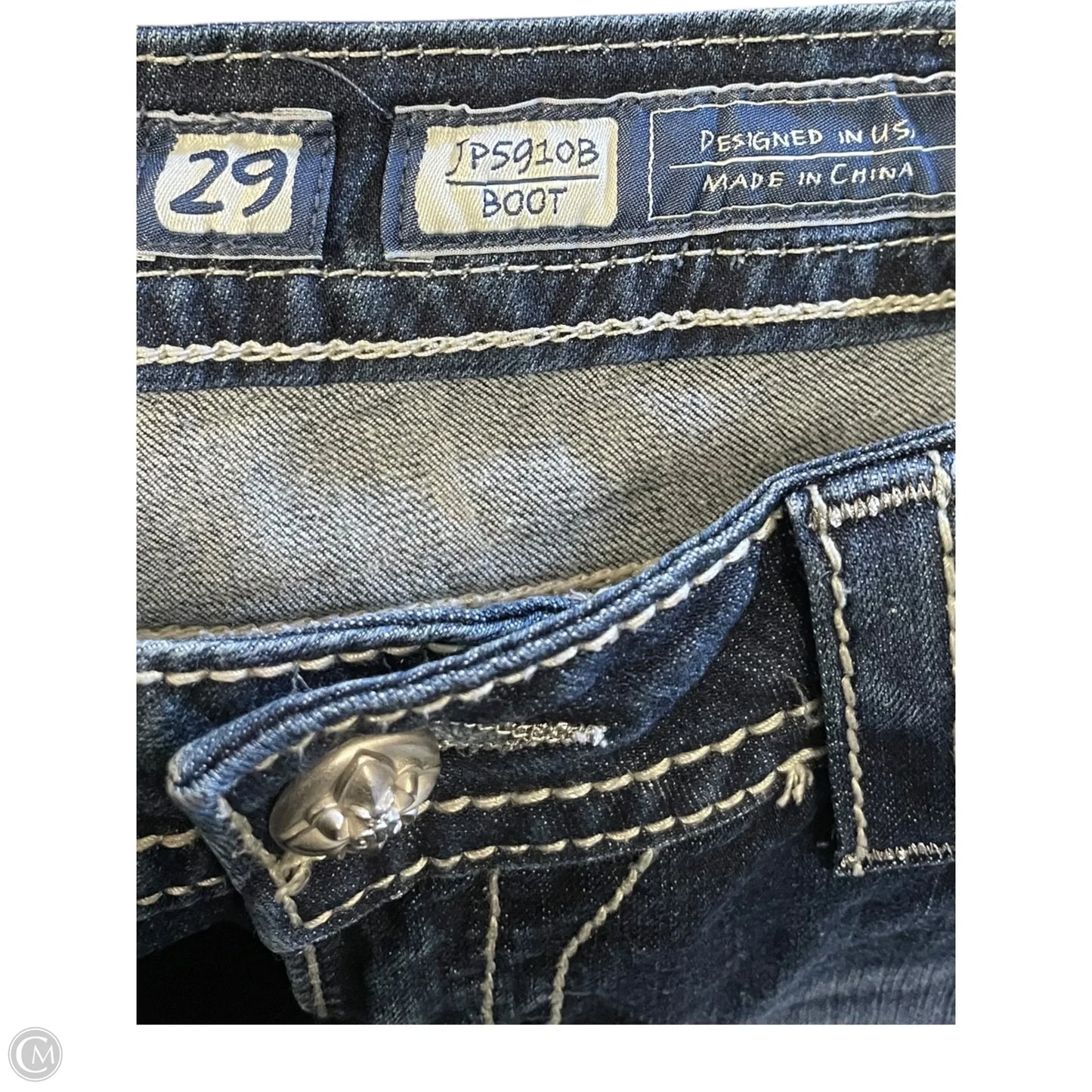 Jeans Boot Cut By Miss Me In Blue, Size: 8