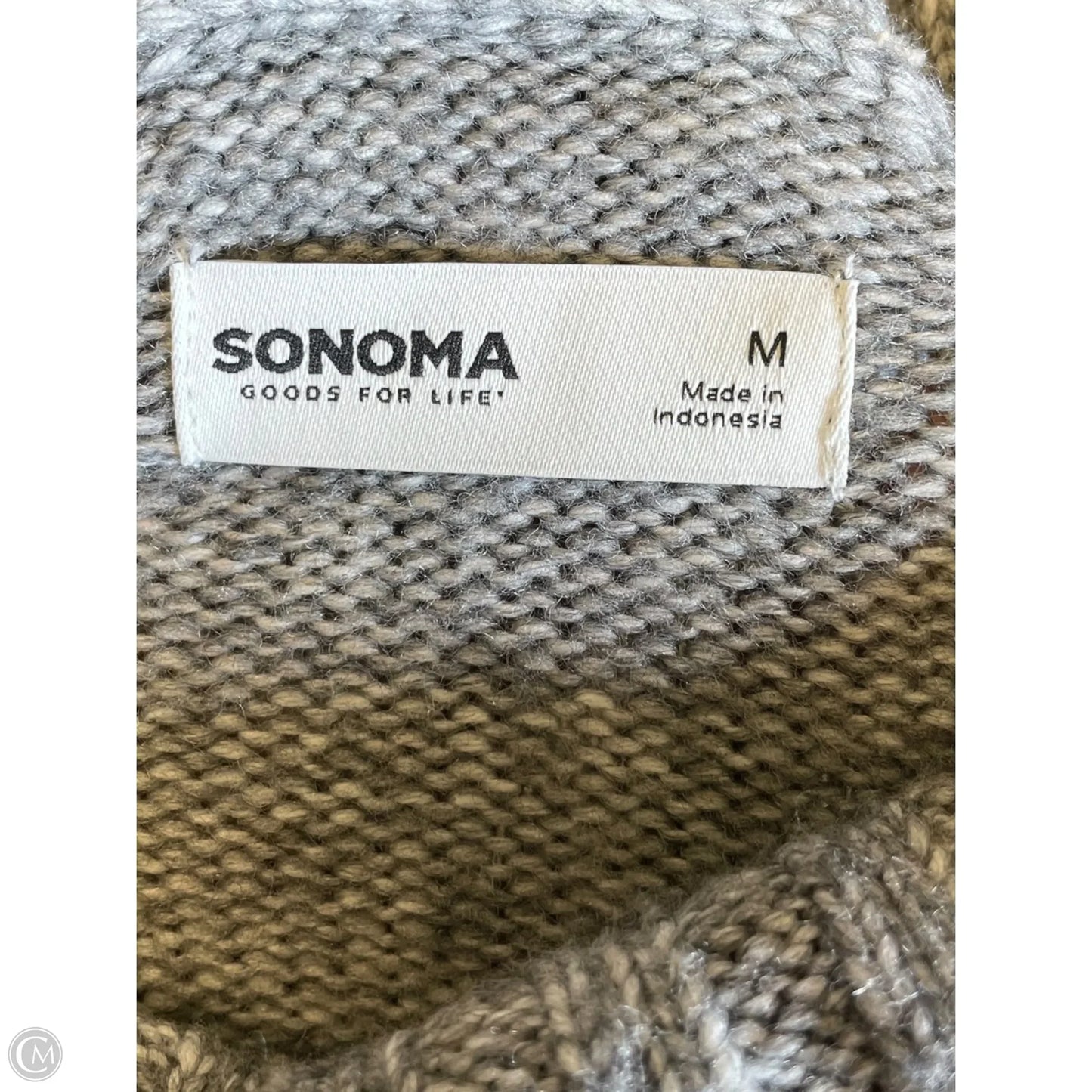 Sweater By Sonoma In Grey & Pink, Size: M