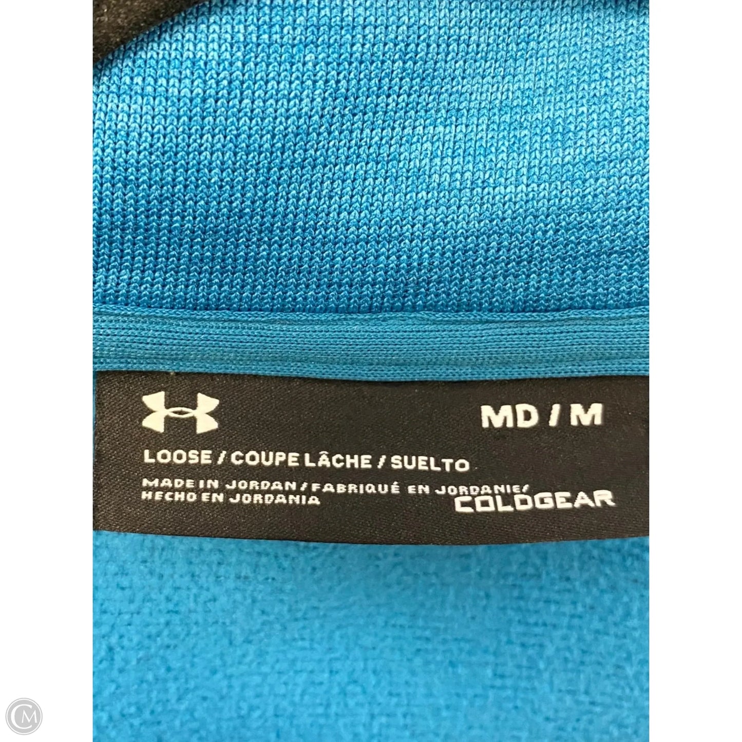 Athletic Sweatshirt Collar By Under Armour In Aqua, Size: M