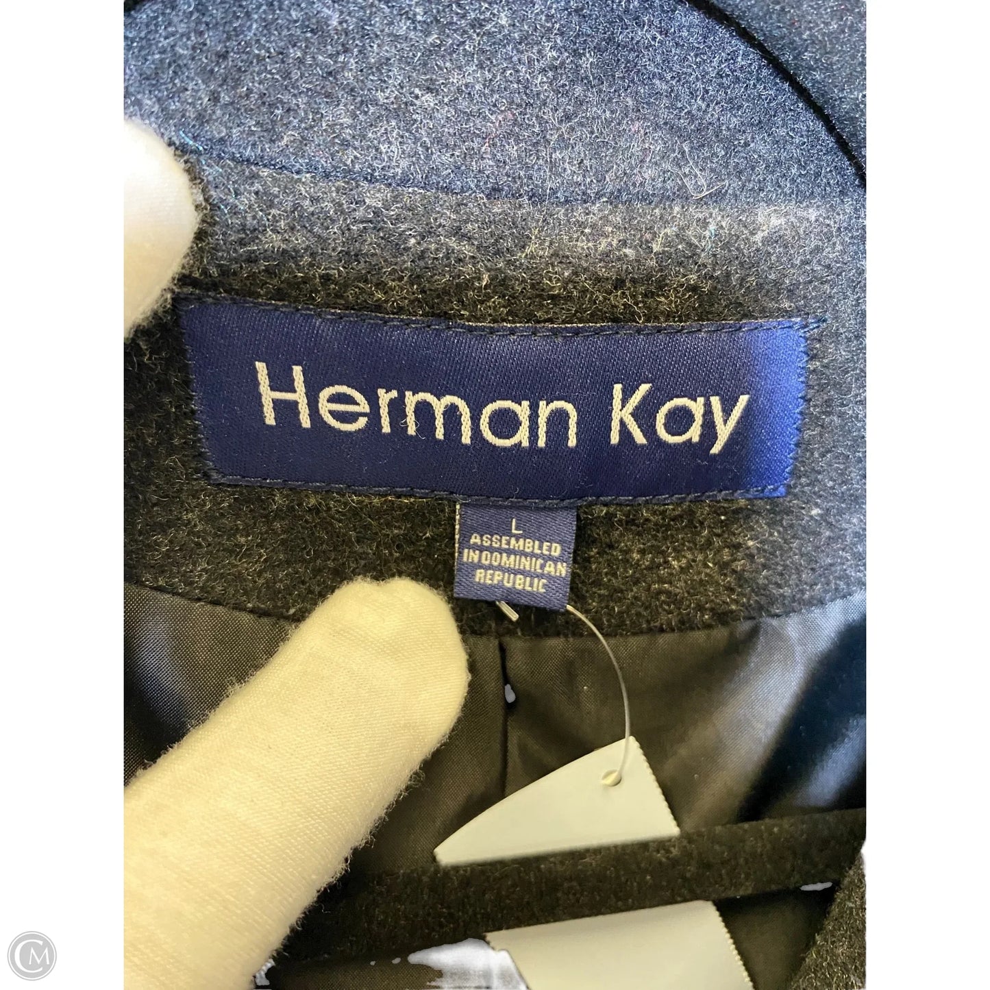 Coat Peacoat By Herman Kay In Black, Size: L