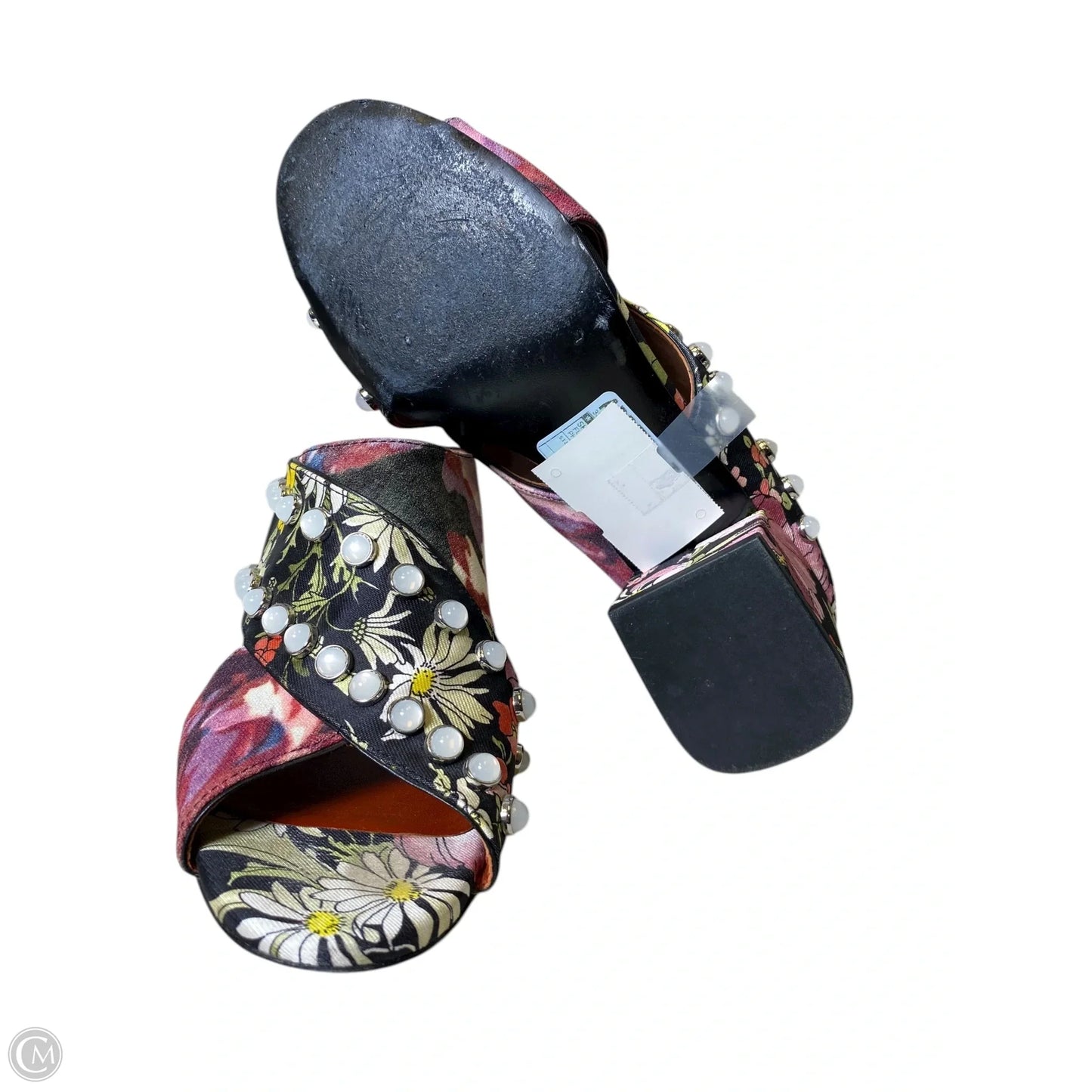 Shoes Heels Block By Clothes Mentor In Floral Print, Size: 8.5