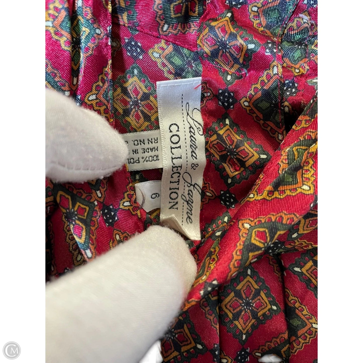 Blouse Long Sleeve By Clothes Mentor In Multi-colored, Size: 6