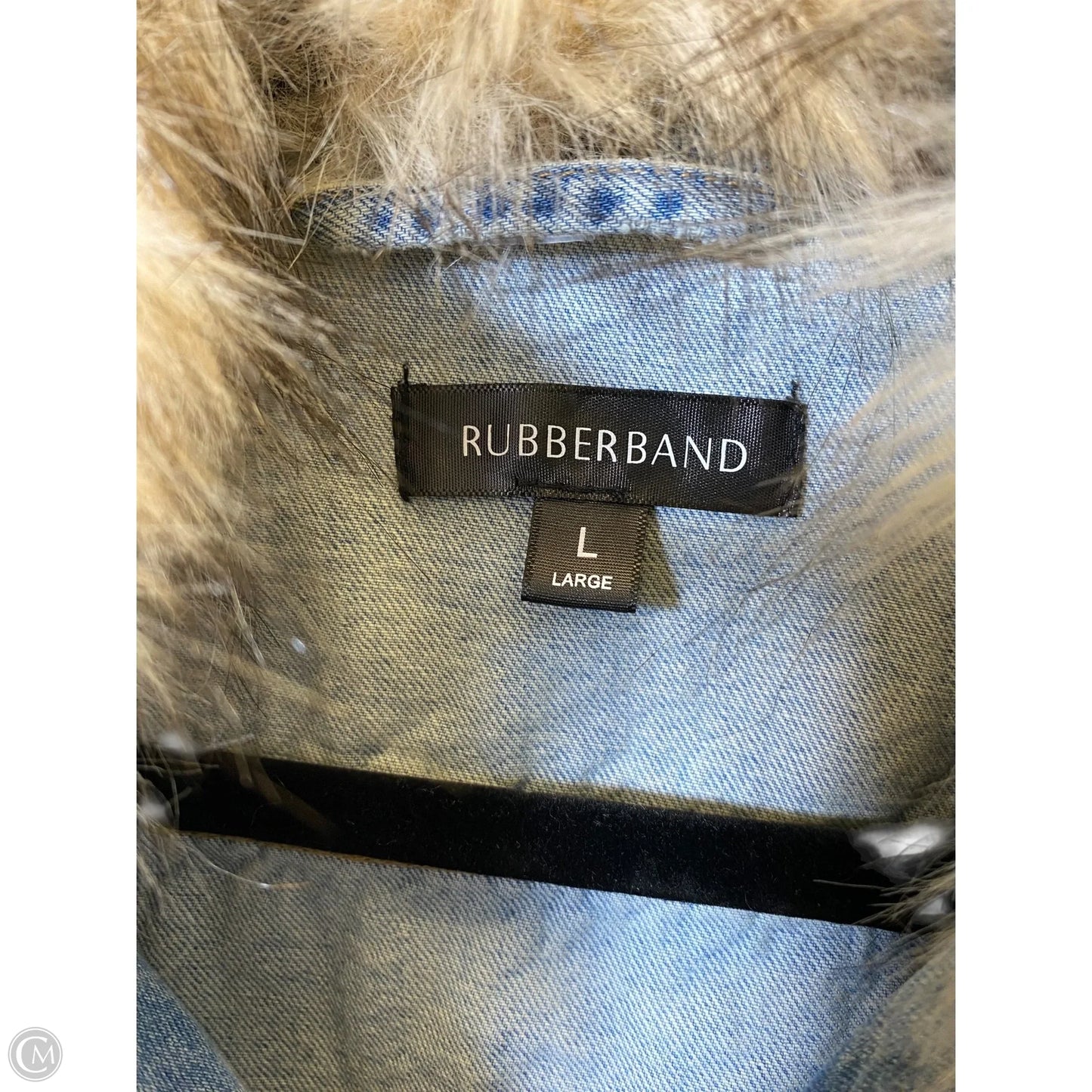 Jacket Denim By Clothes Mentor In Blue Denim, Size: L