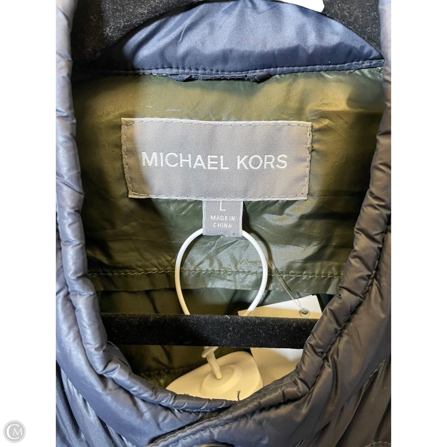 Jacket Designer By Michael Kors In Navy, Size: L