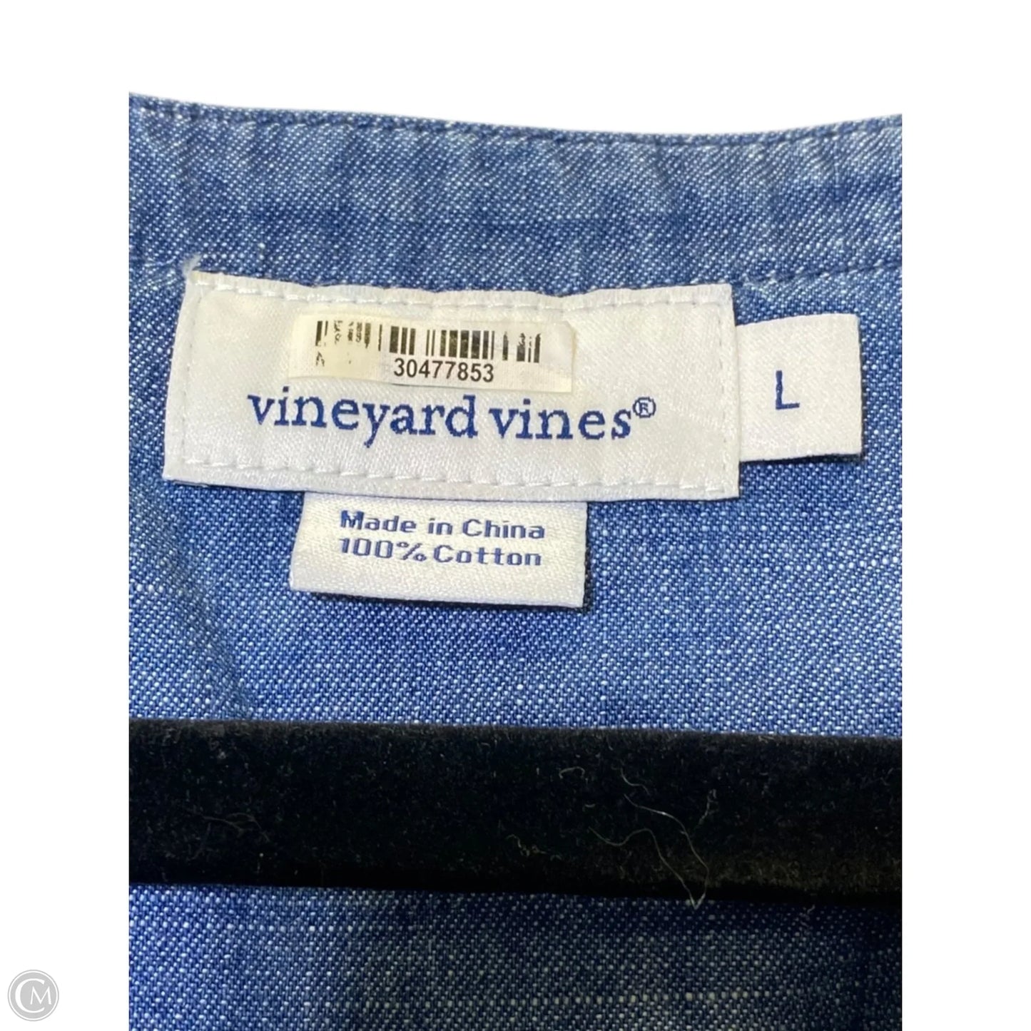 Top Short Sleeve By Vineyard Vines In Blue, Size: L