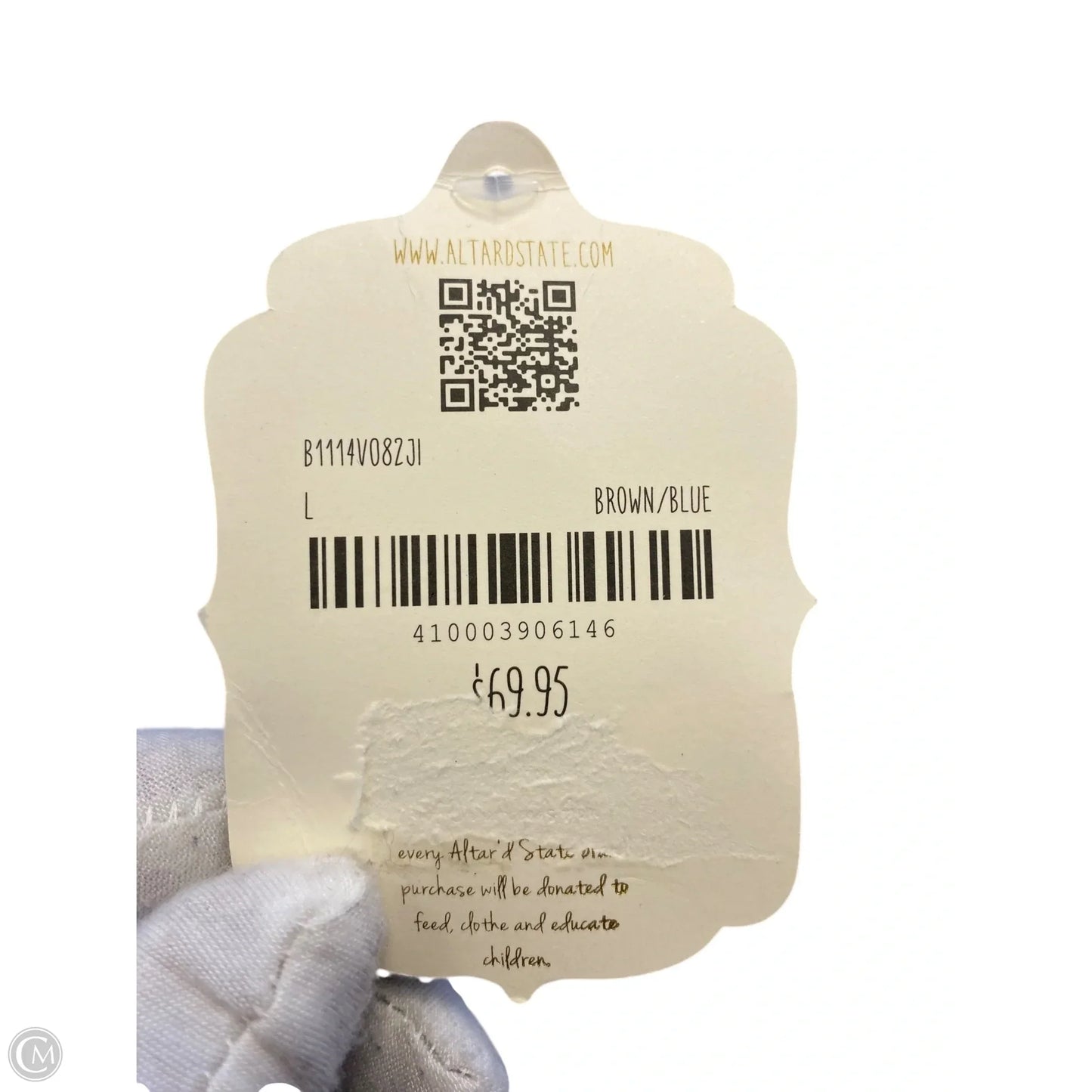 Top Long Sleeve By Altard State In Plaid Pattern, Size: L