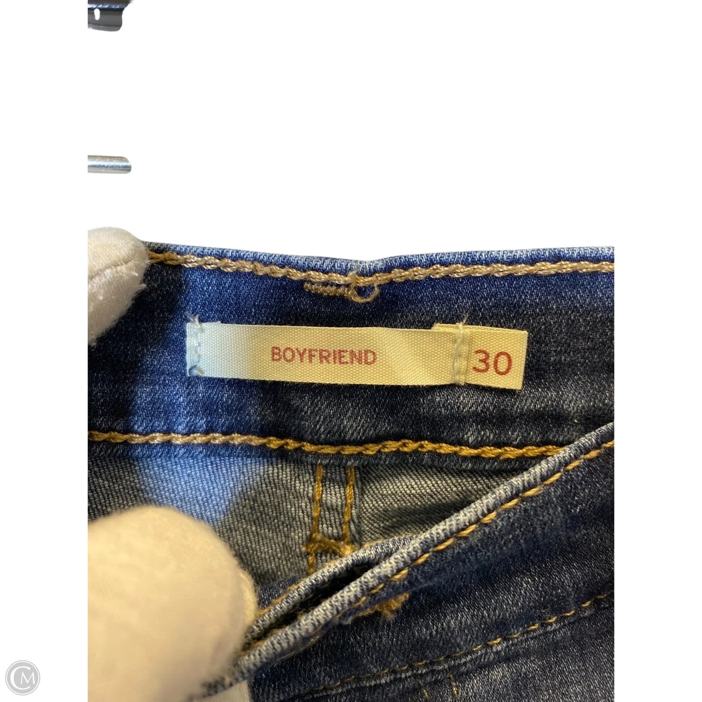 Jeans Boyfriend By Levis In Blue Denim, Size: 10