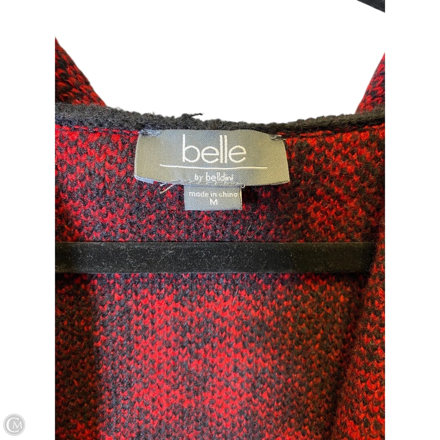 Cardigan By Belldini In Black & Red, Size: M
