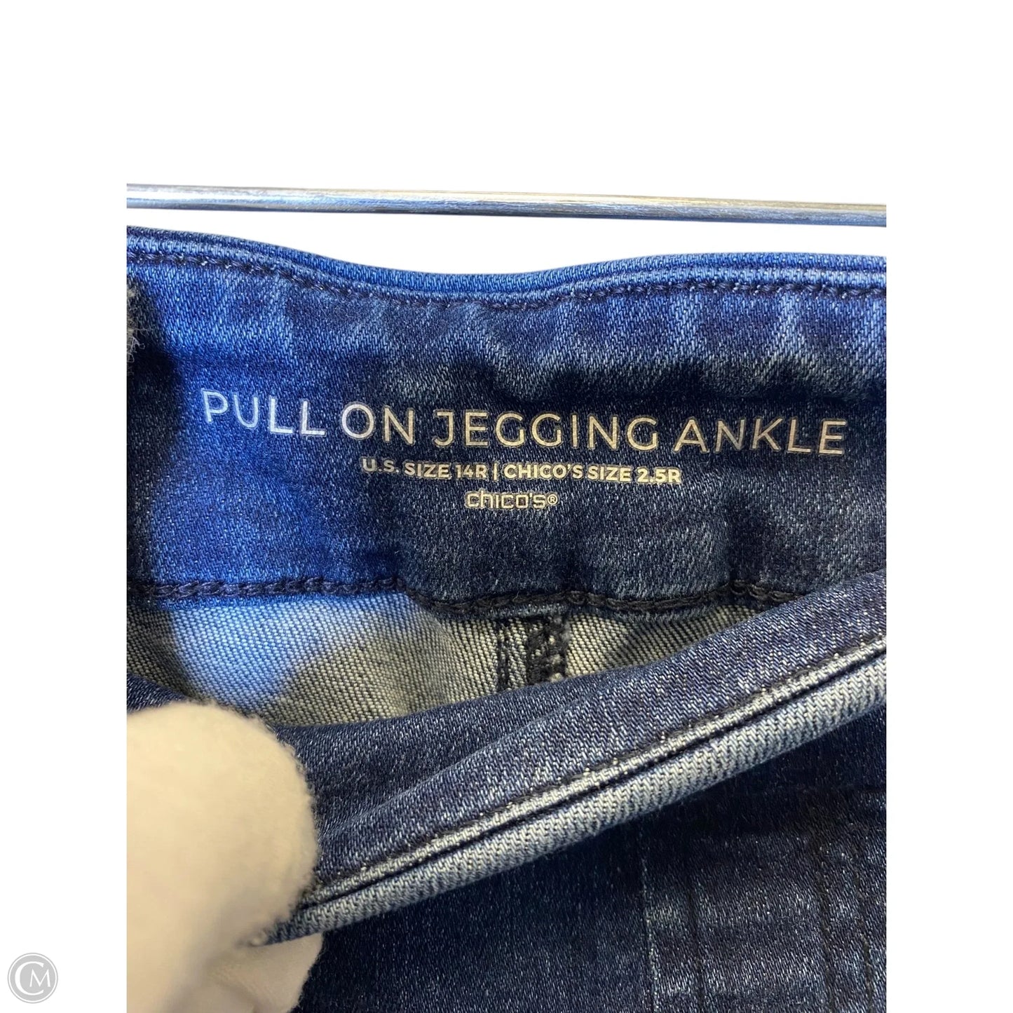 Jeans Skinny By Chicos In Blue Denim, Size: 14