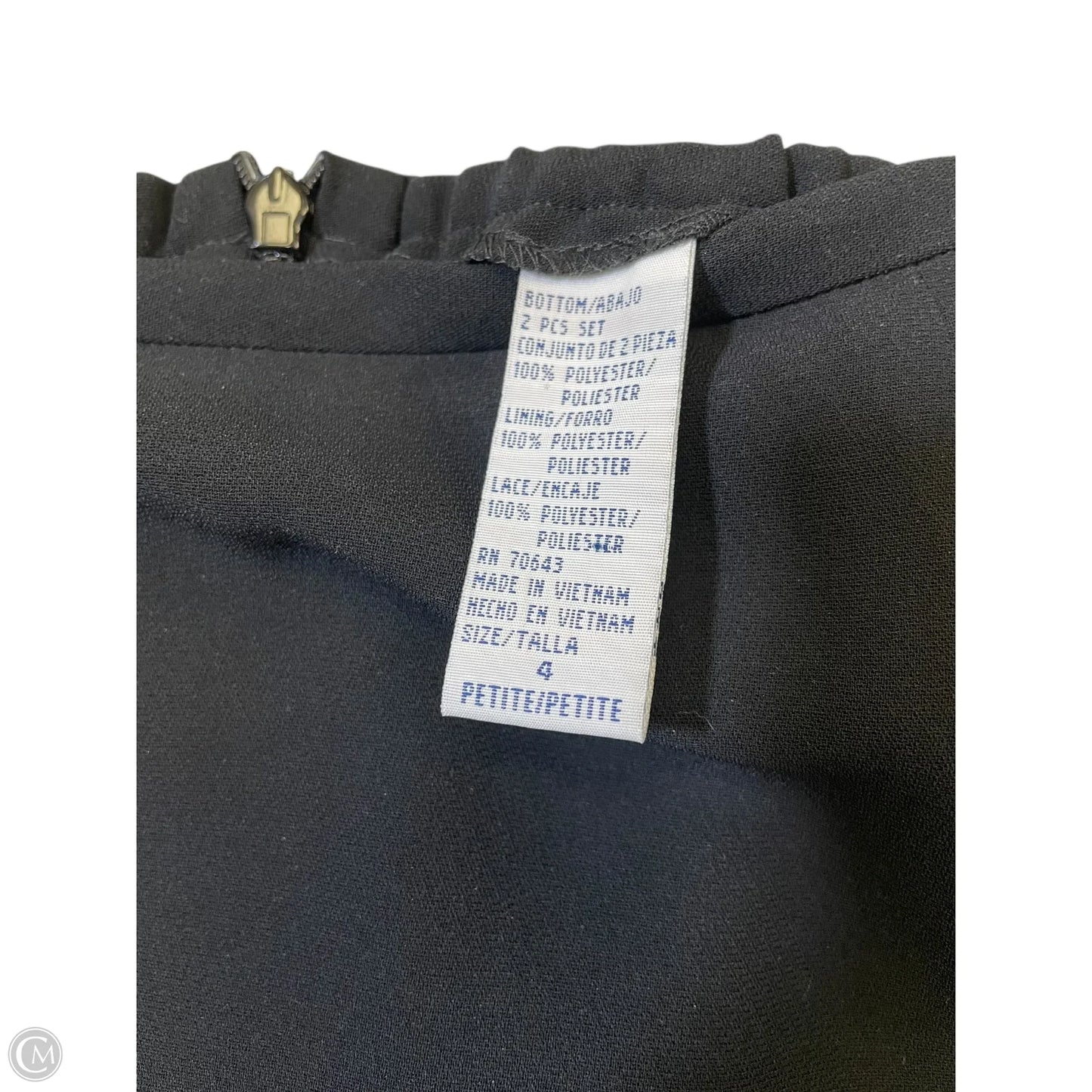 Skirt Set 2pc By Jessica Howard In Black & Pink, Size: S