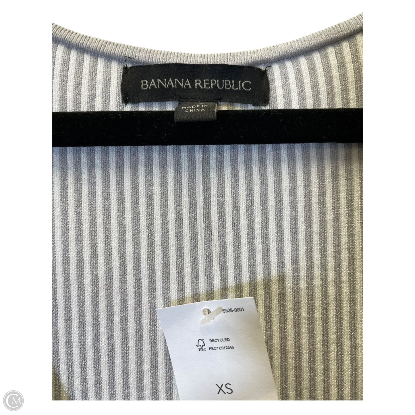 Dress Casual Midi By Banana Republic In Grey & White, Size: Xs
