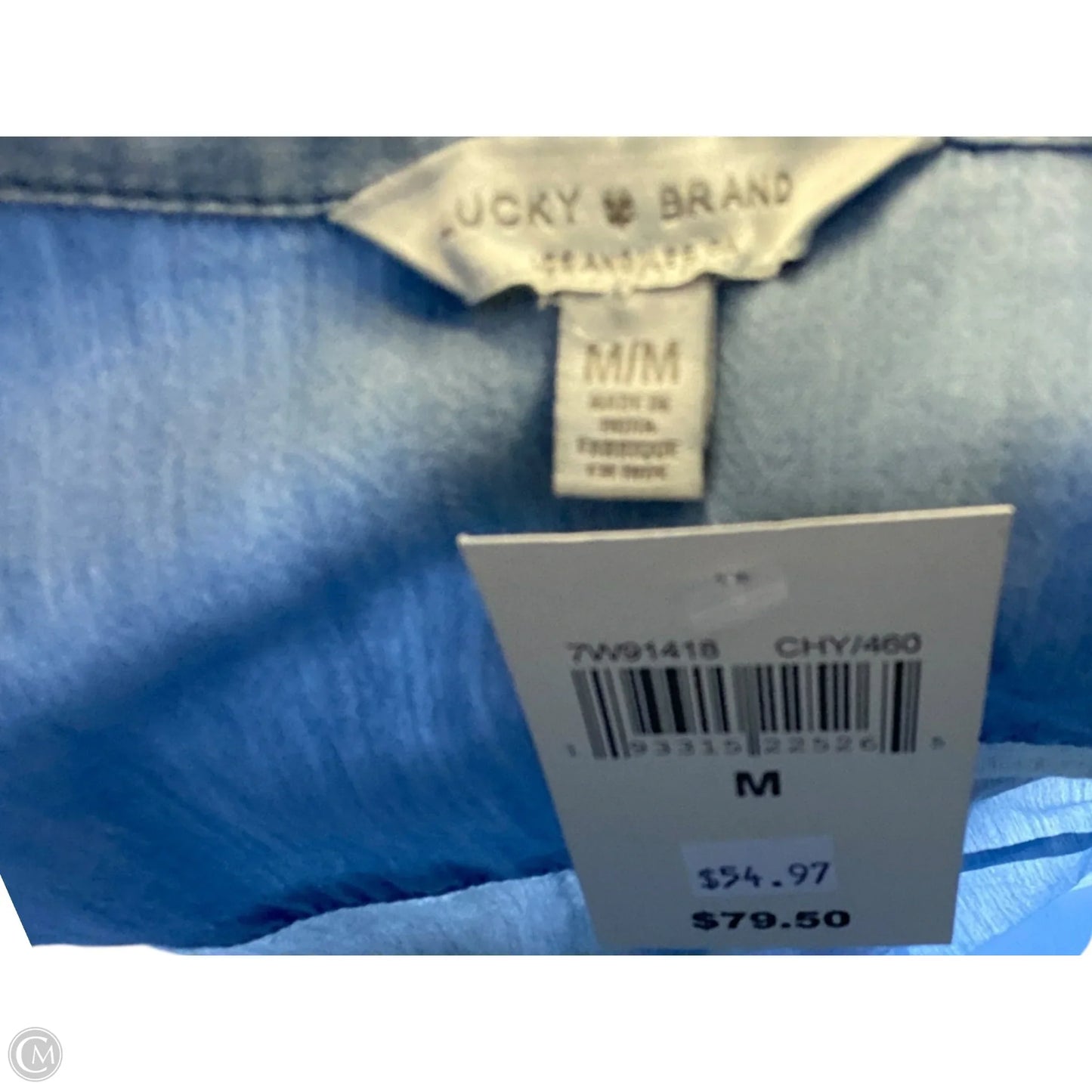 Dress Casual Short By Lucky Brand In Blue Denim, Size: M