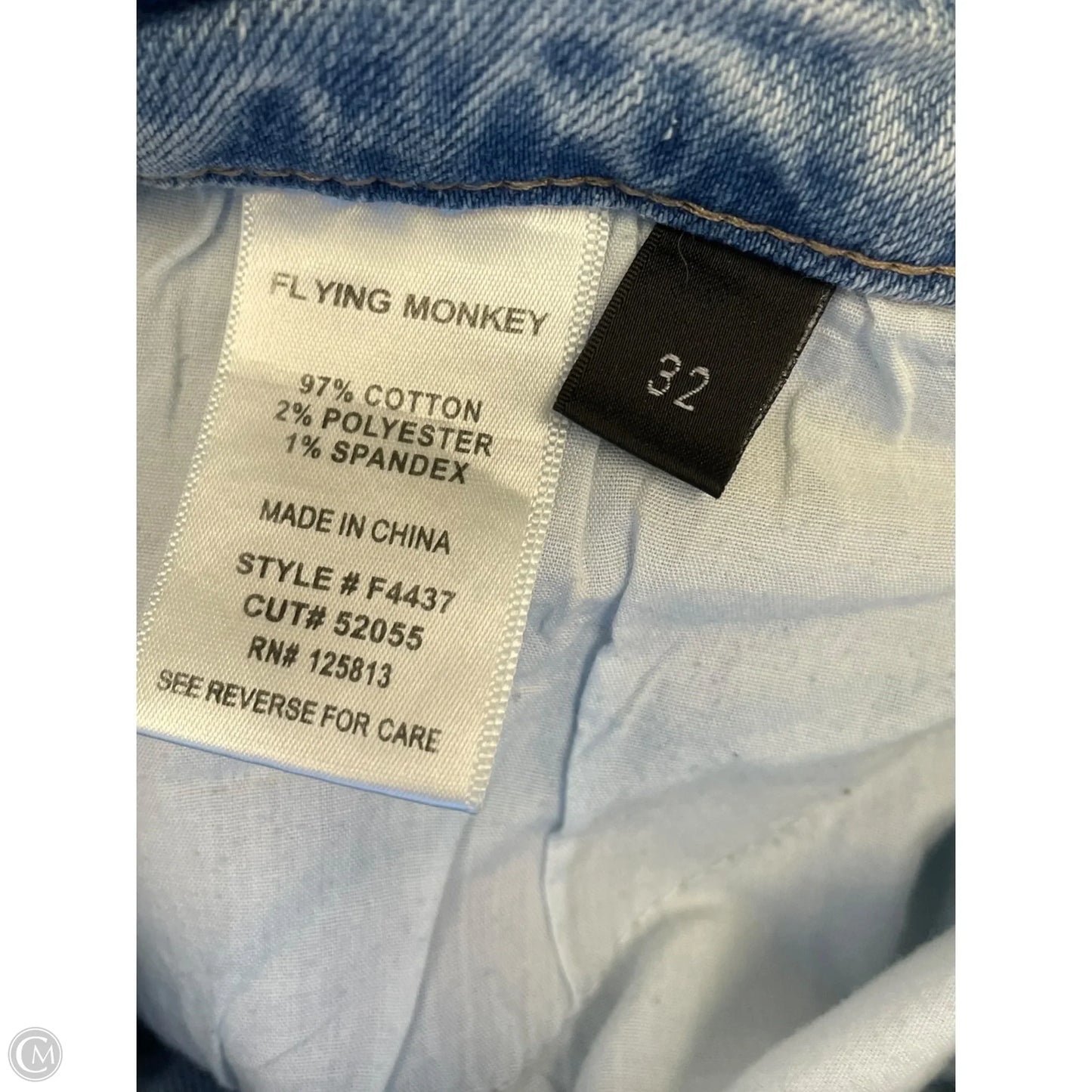 Jeans Straight By Flying Monkey In Blue Denim, Size: 14