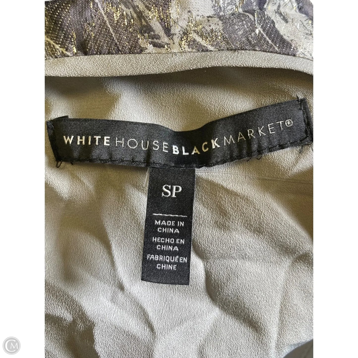 Dress Casual Short By White House Black Market In Silver, Size: S
