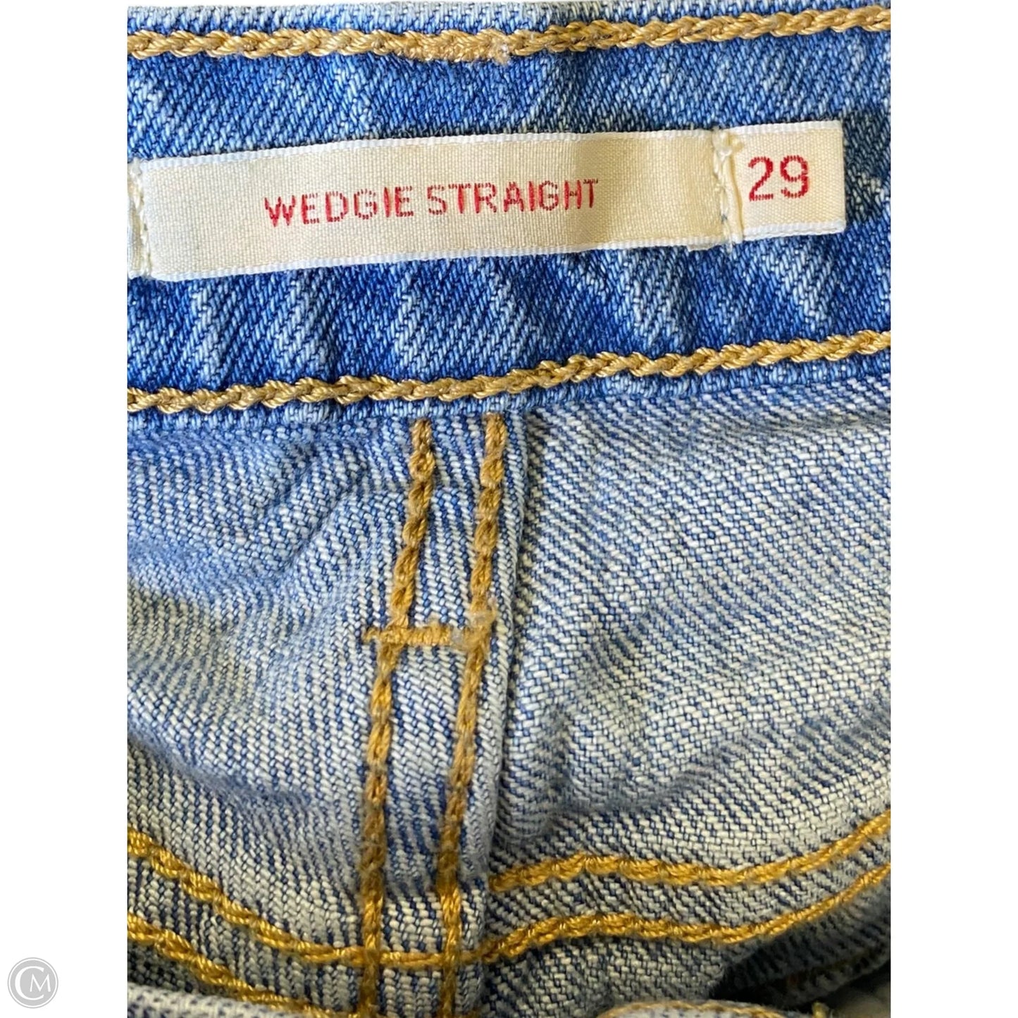 Jeans Straight By Levis In Blue Denim, Size: 8