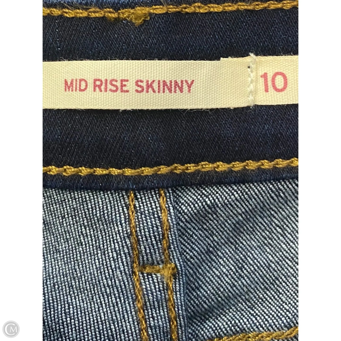 Jeans Skinny By Levis In Blue Denim, Size: 10