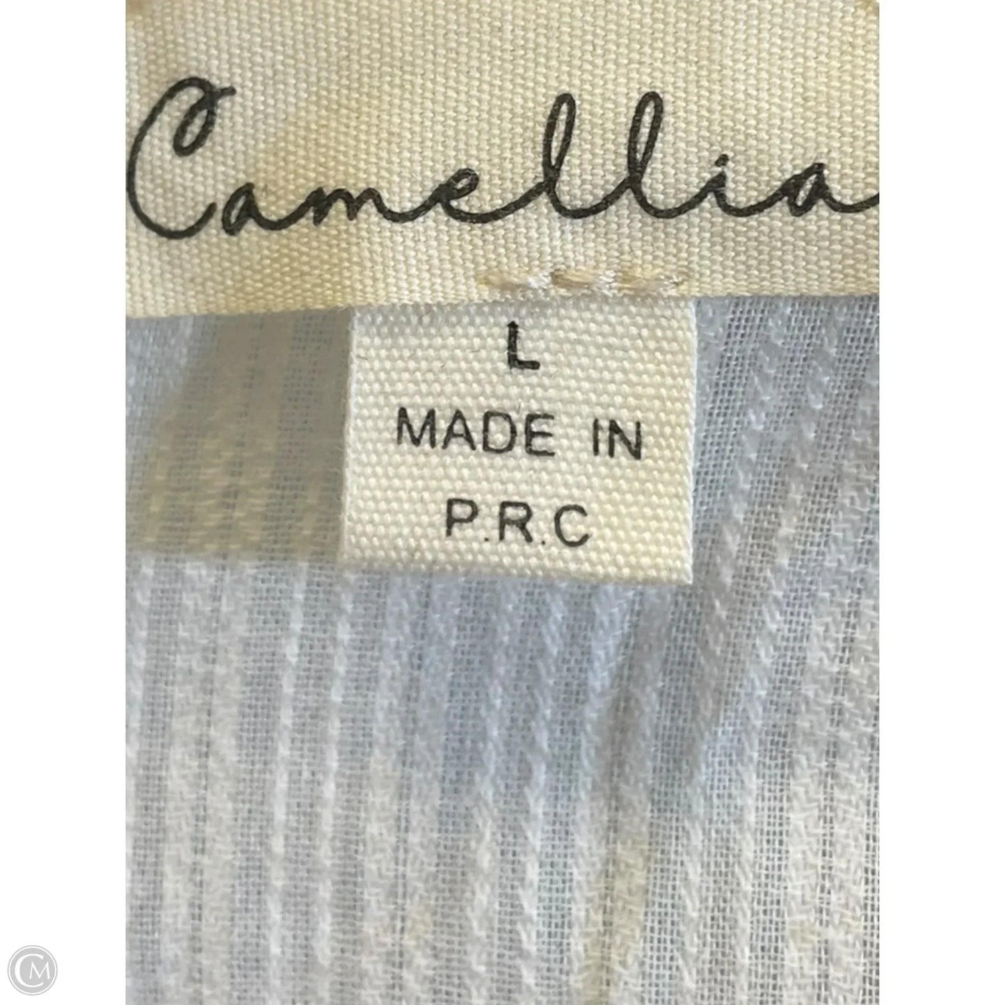 Top Long Sleeve By Clothes Mentor In White, Size: L