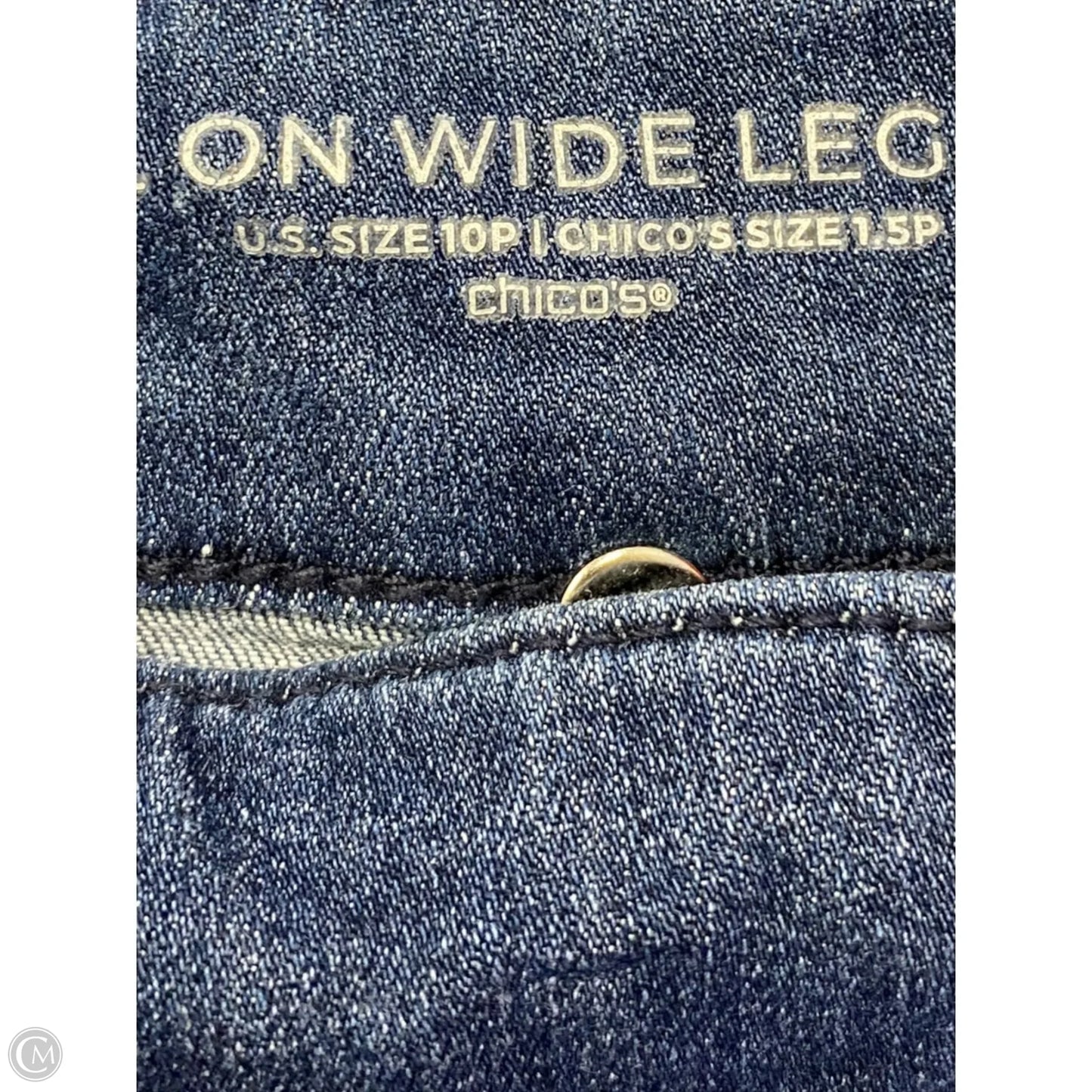 Jeans Wide Leg By Chicos In Blue Denim, Size: 10