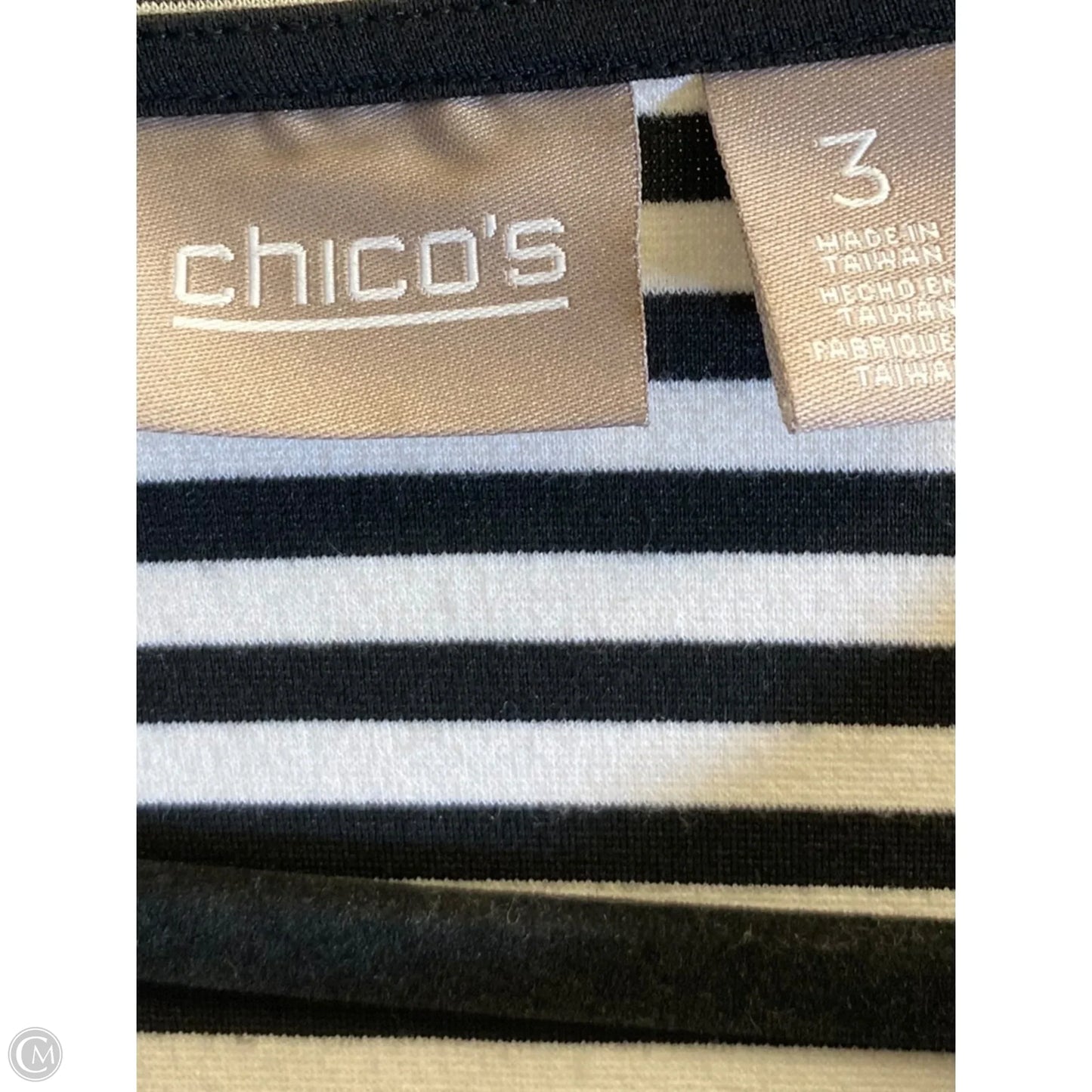 Jacket Other By Chicos In Black & White, Size: Xl