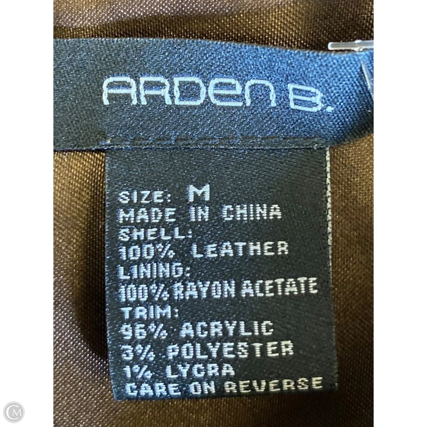 Jacket Moto By Arden B In Brown, Size: M