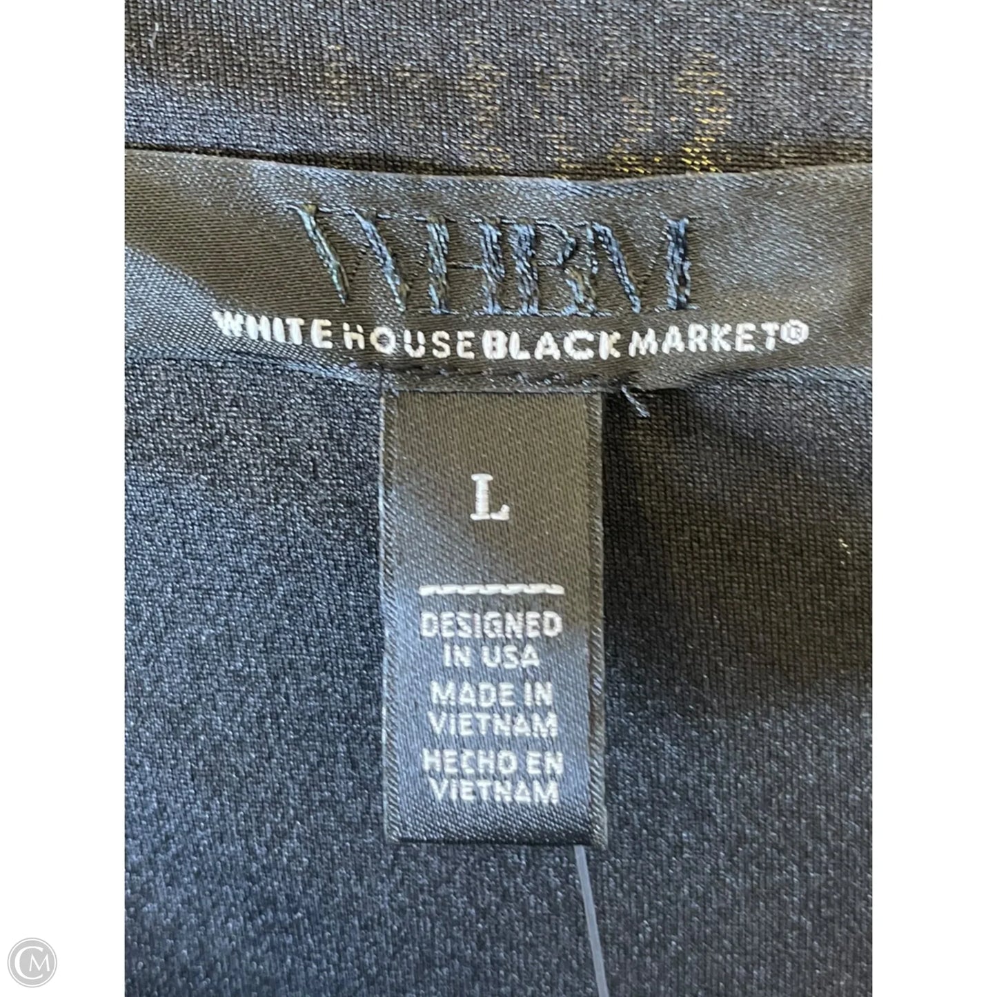 Top Long Sleeve By White House Black Market In Black & Silver, Size: L