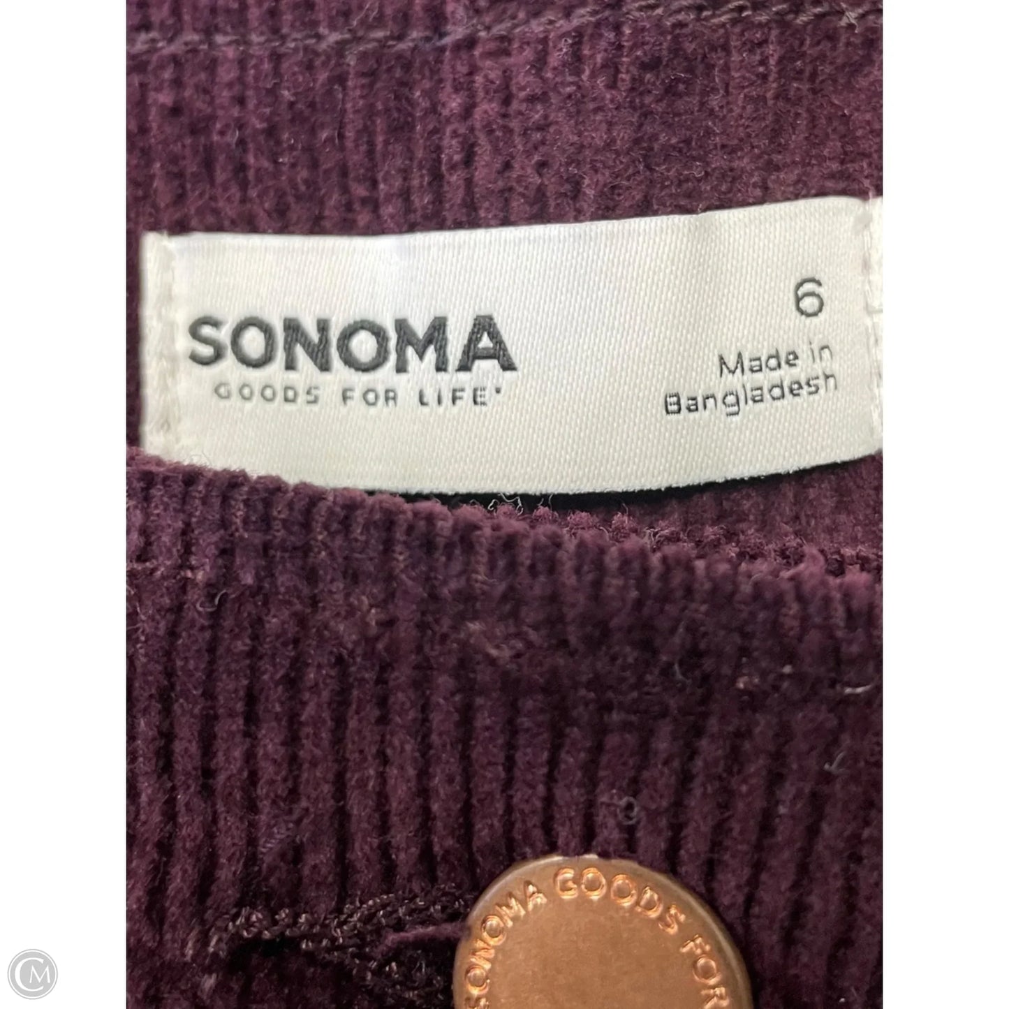 Skirt Midi By Sonoma In Maroon, Size: S