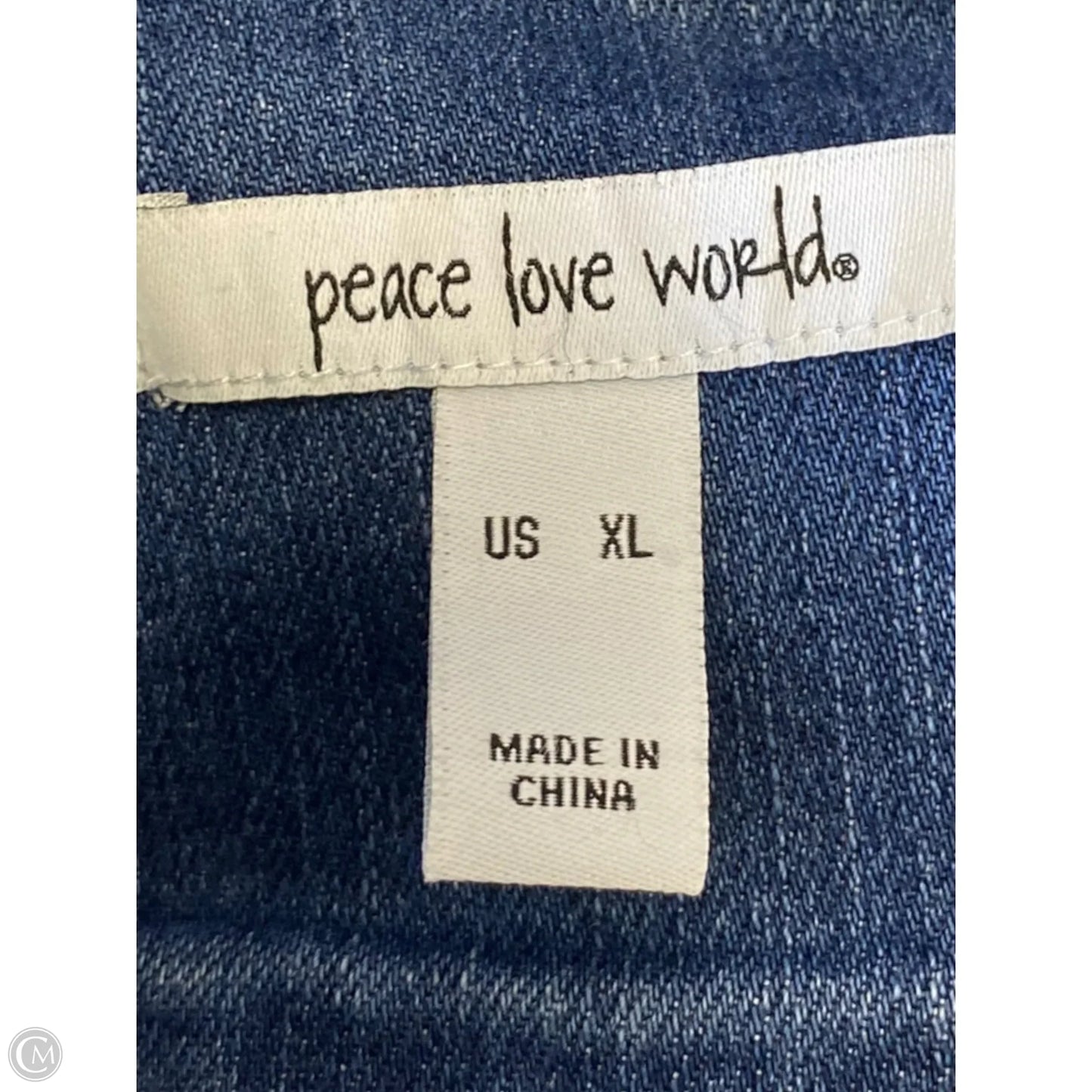 Jacket Denim By Peace Love World In Blue Denim, Size: Xl