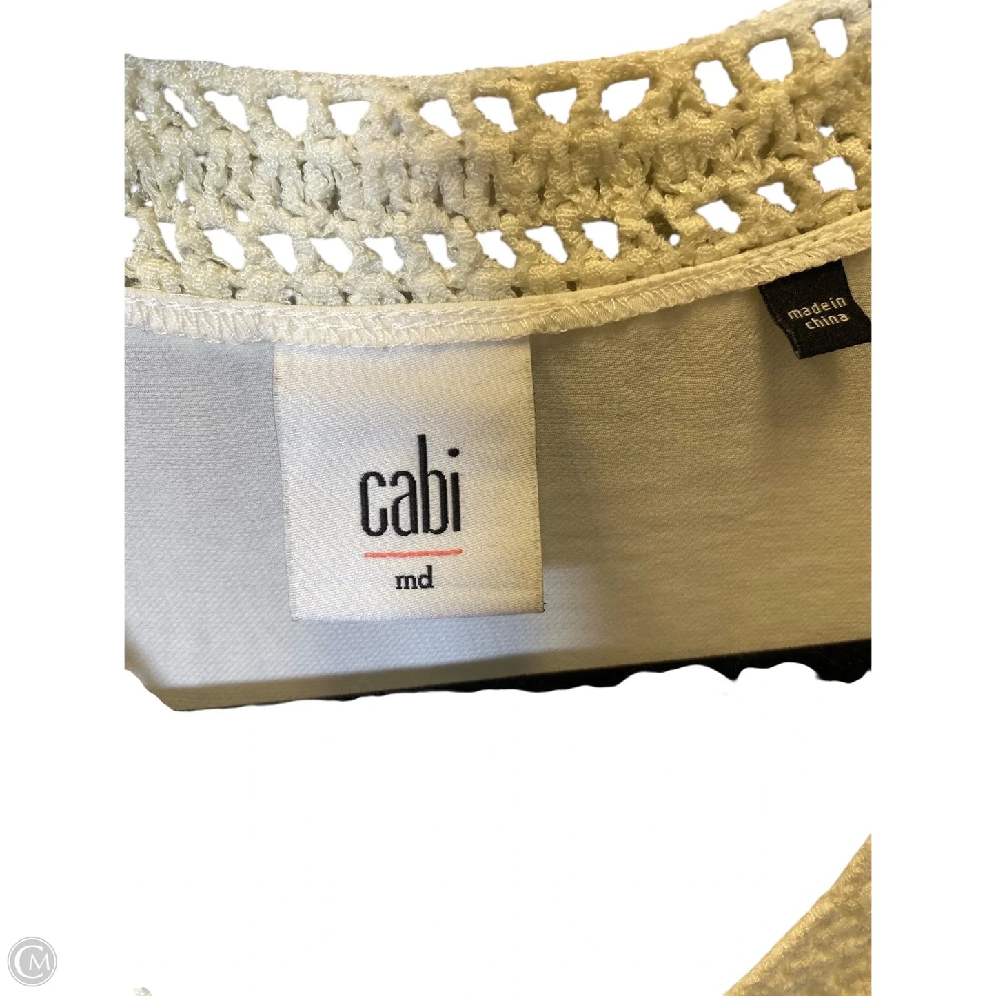 Top Sleeveless By Cabi In Cream, Size: M