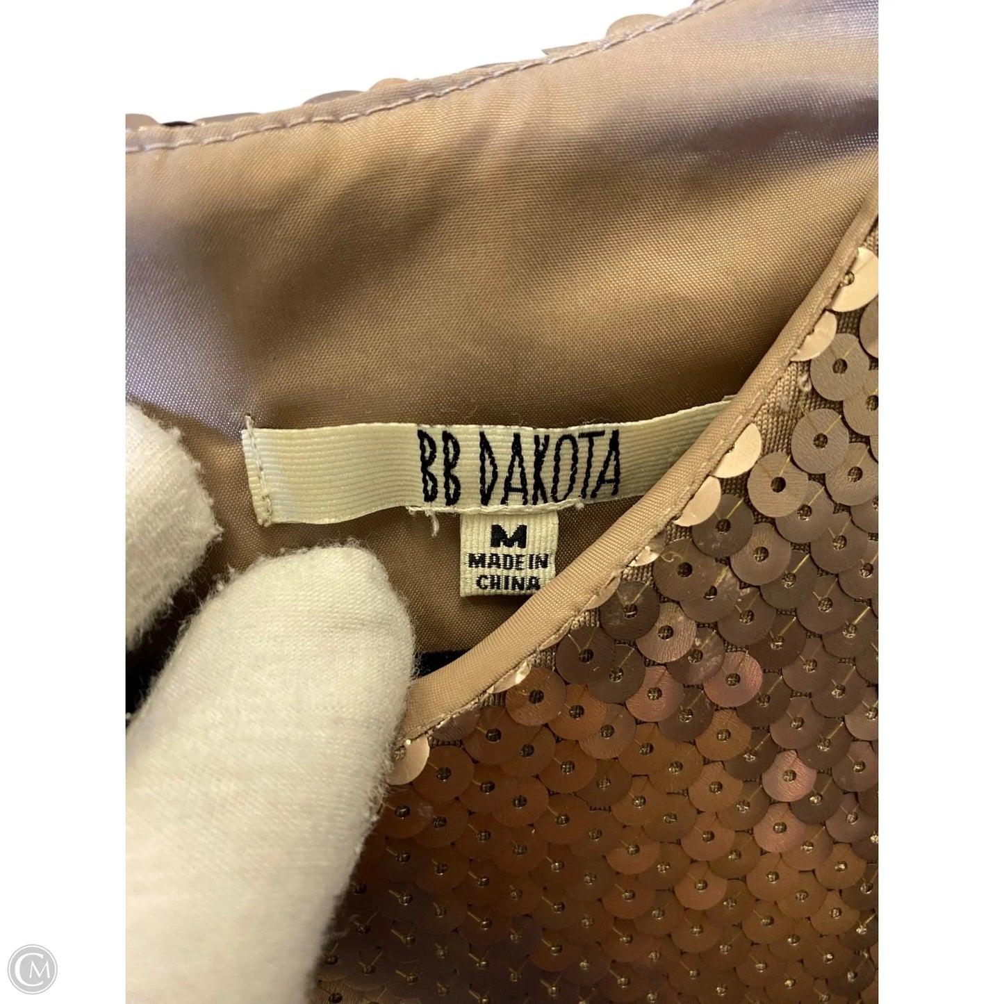 Top Long Sleeve By Bb Dakota In Gold, Size: M