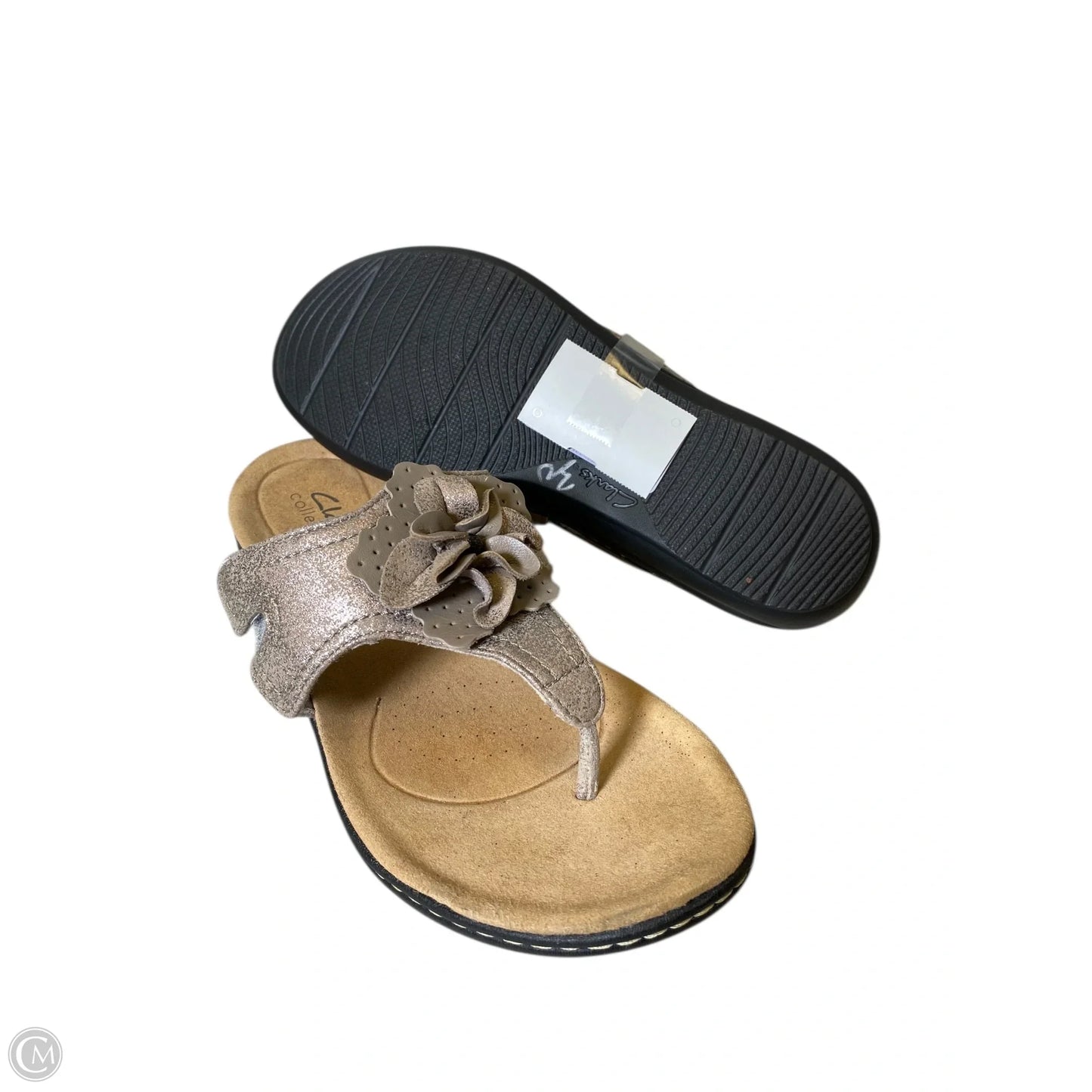 Sandals Flats By Clarks In Beige, Size: 7.5