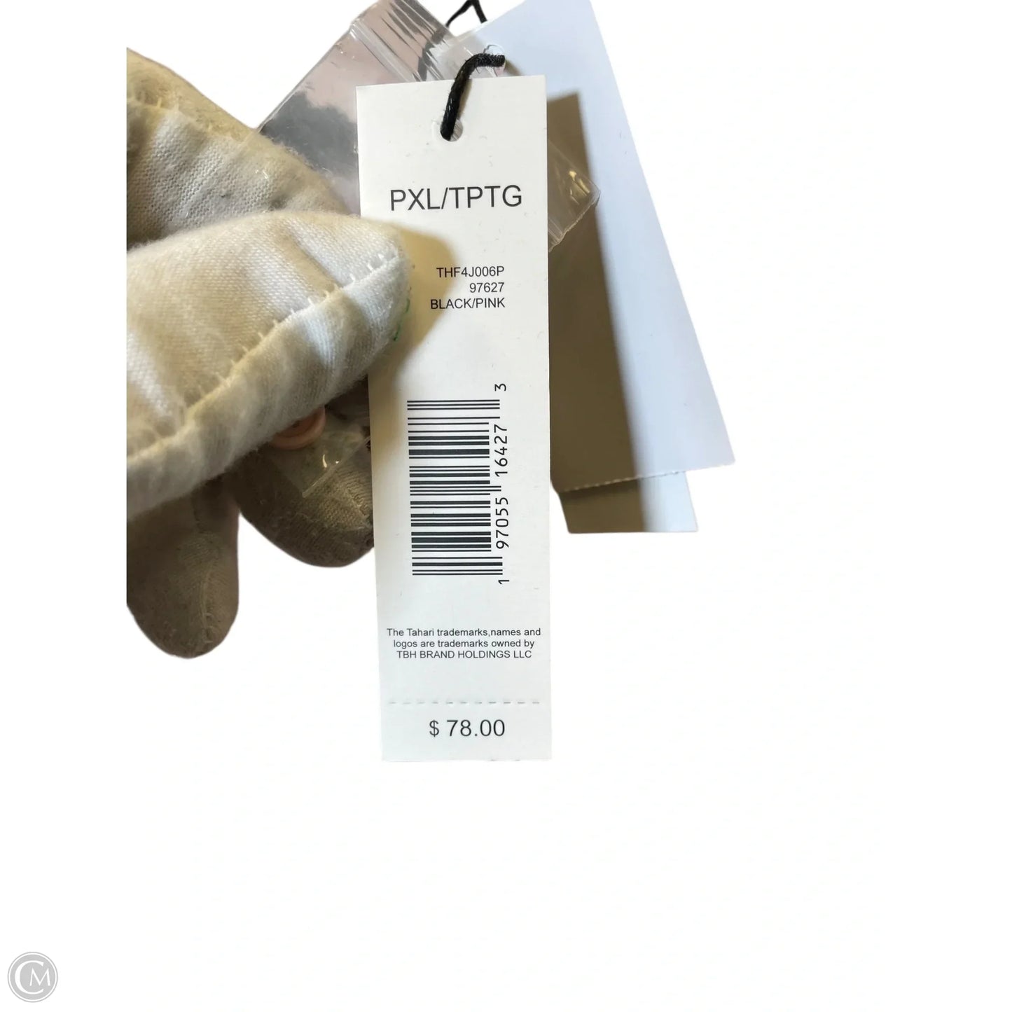 Top Long Sleeve By Tahari By Arthur Levine In Black & Pink, Size: Xlp