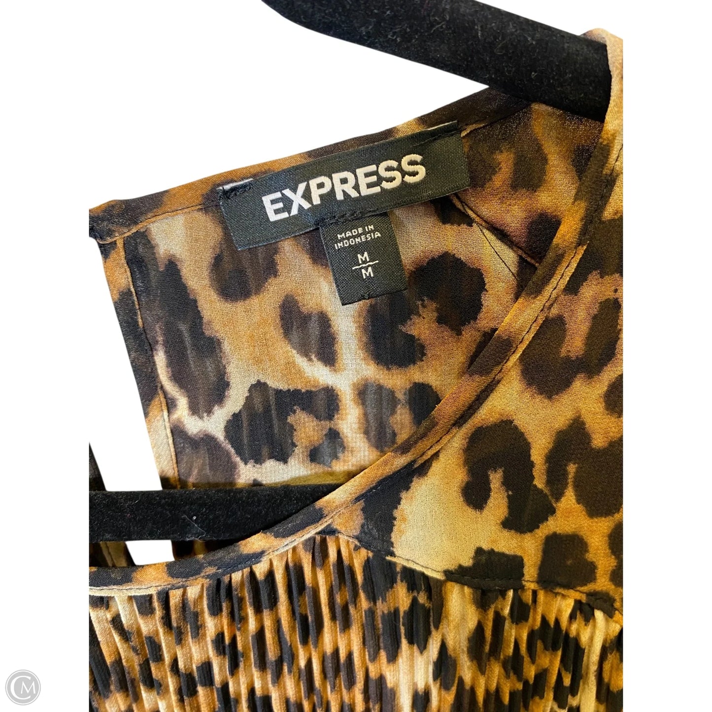 Top Long Sleeve By Express In Animal Print, Size: M