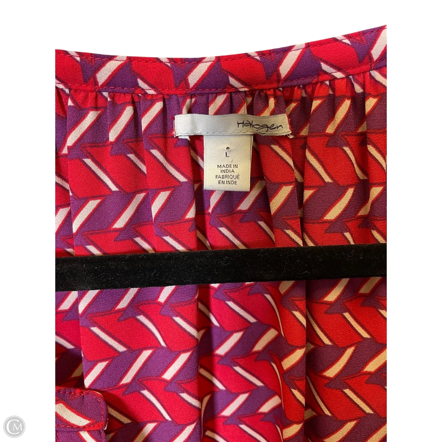 Top Long Sleeve By Halogen In Multi-colored, Size: L