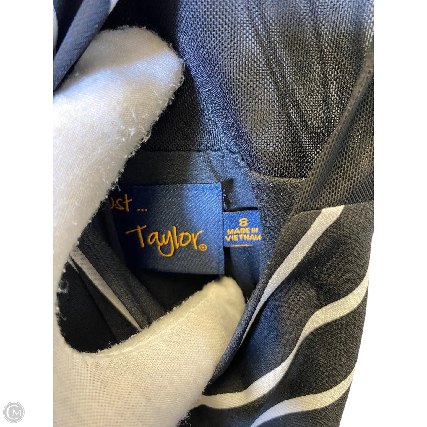 Dress Casual Maxi By Just Taylor In Blue & White, Size: 8