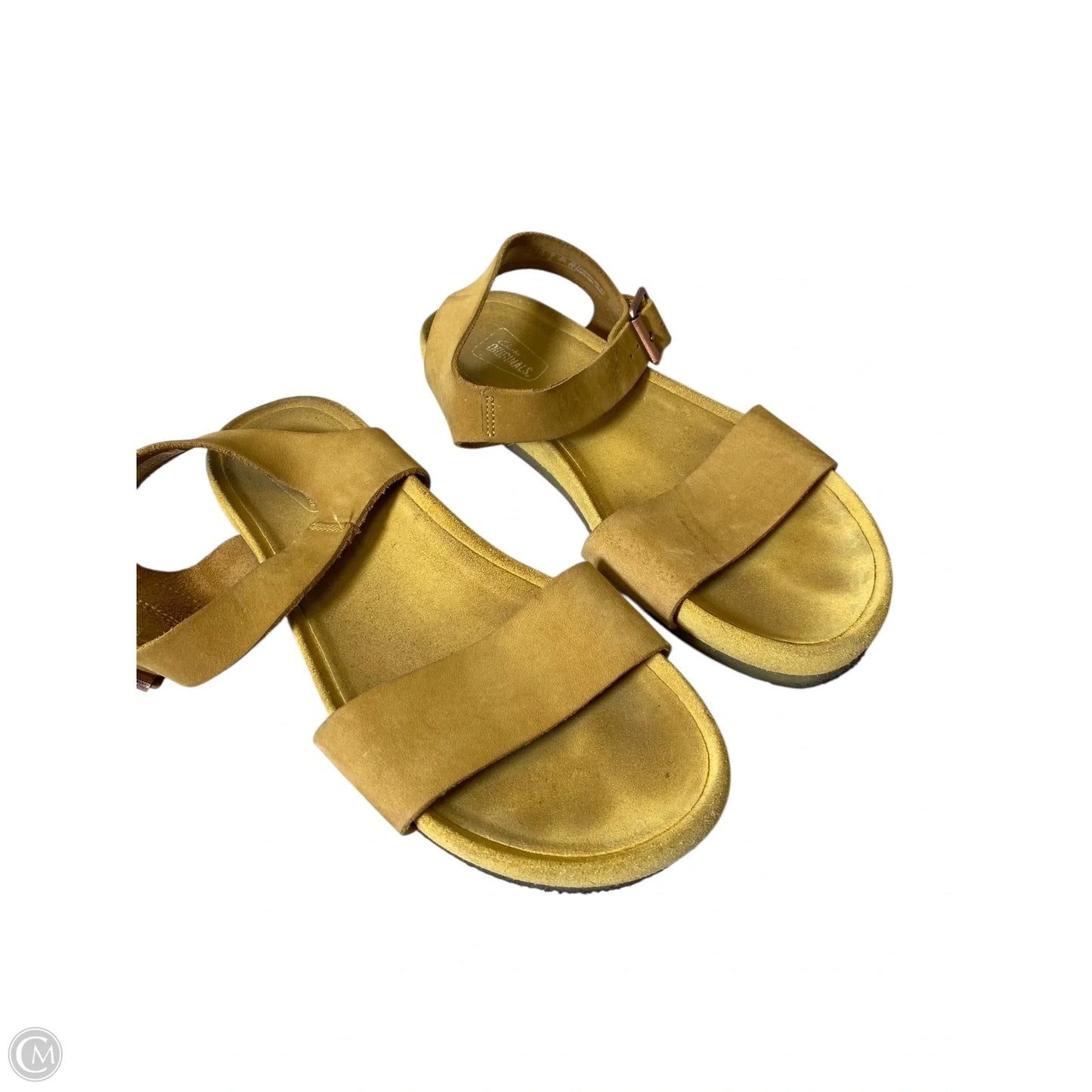 Sandals Flats By Clarks In Yellow, Size: 7