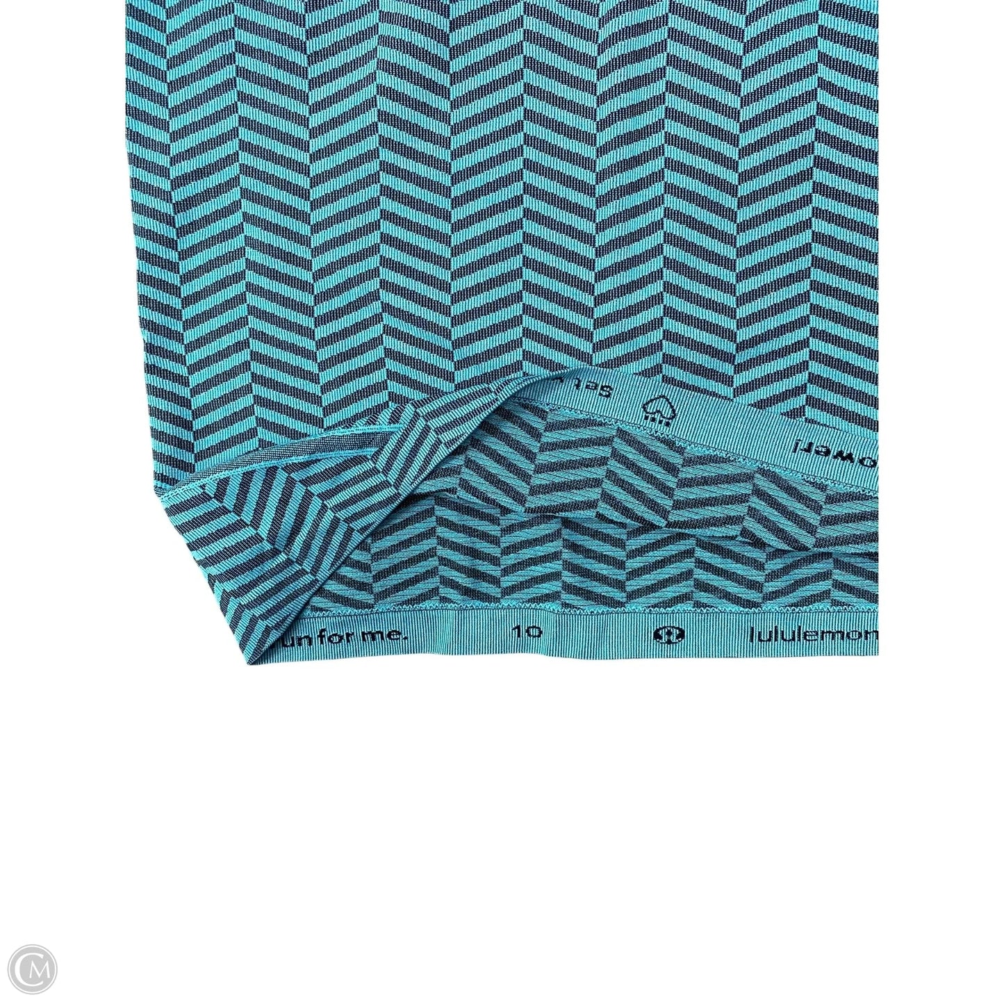 Athletic Tank Top By Lululemon In Black & Blue, Size: 10