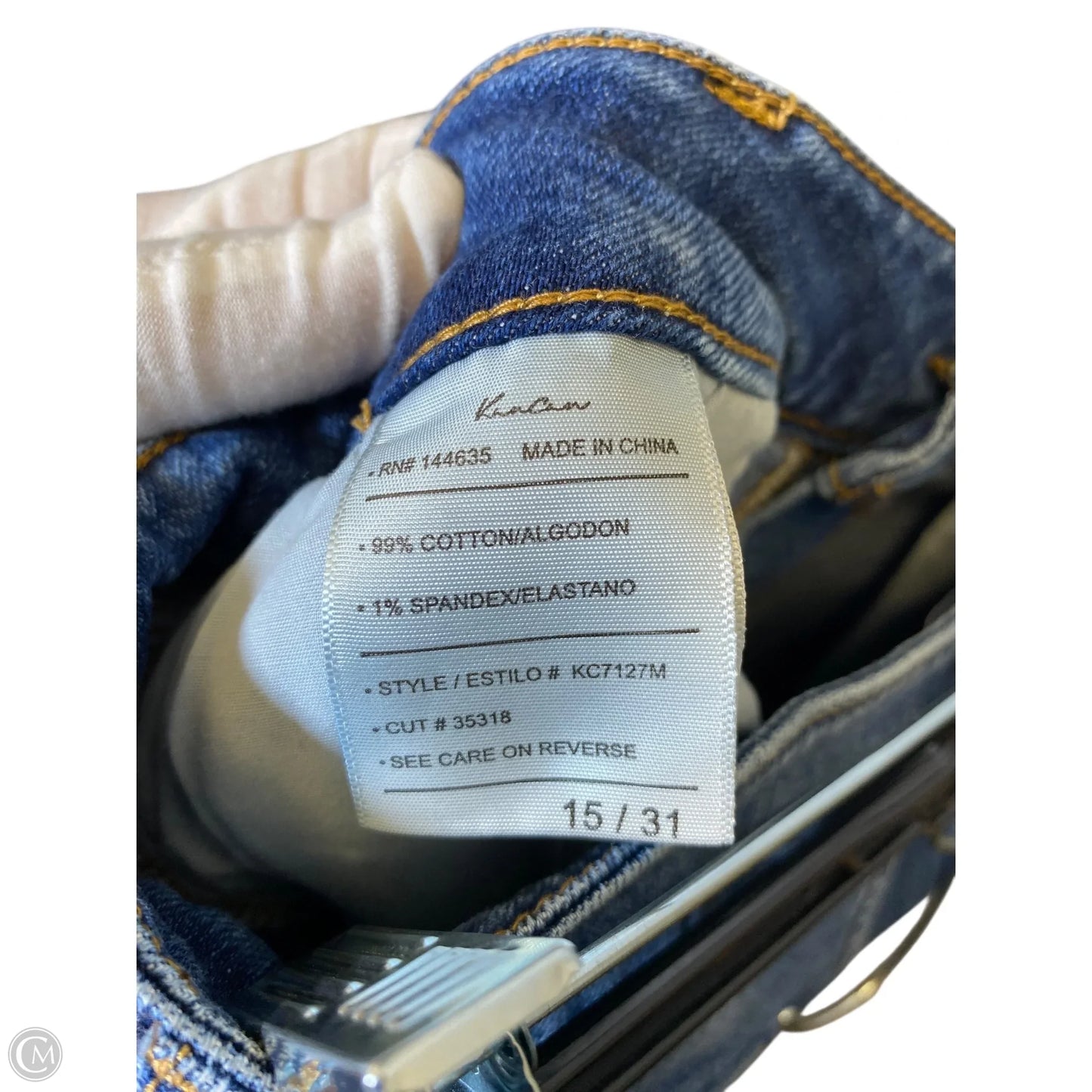 Jeans Wide Leg By Kancan In Blue Denim, Size: 14