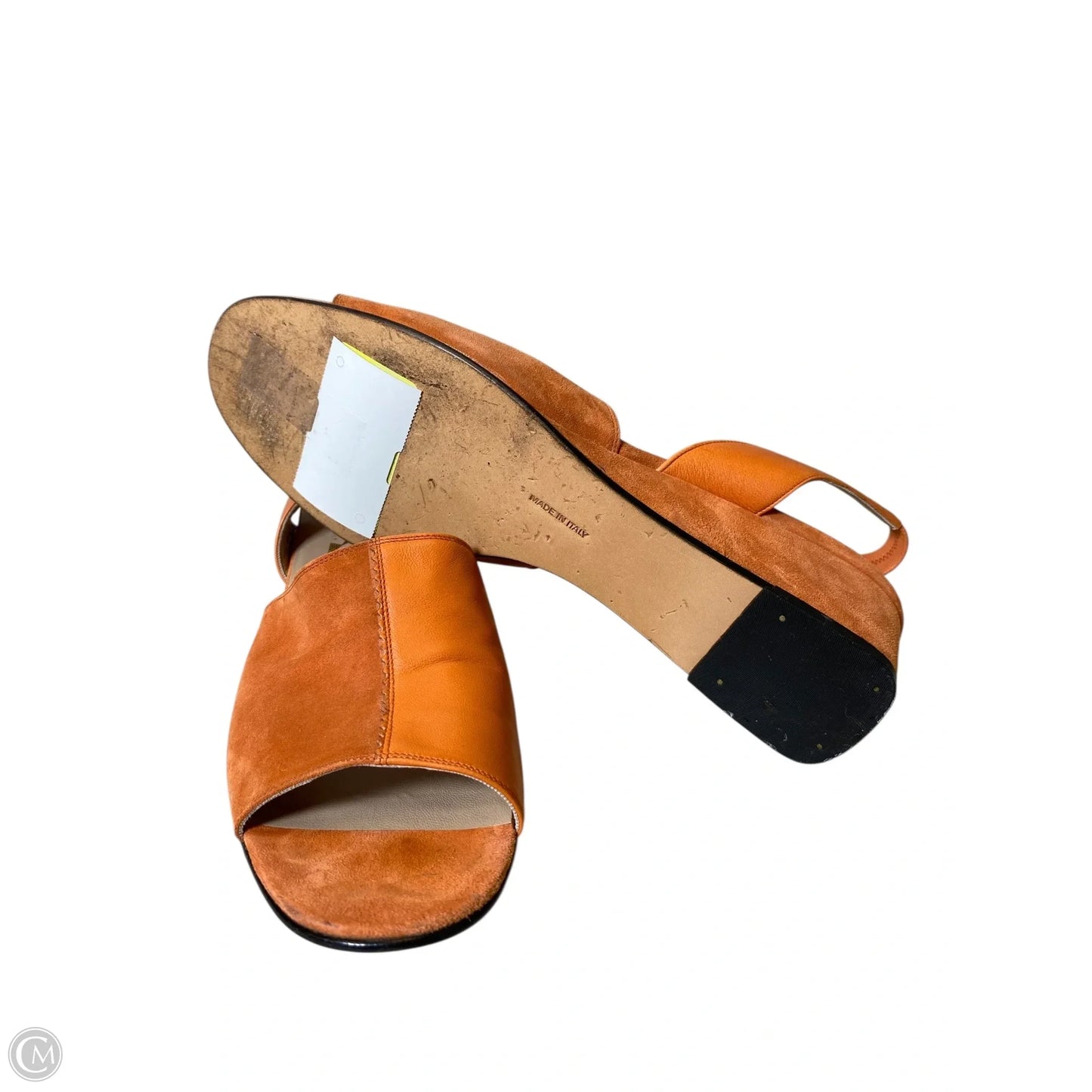 Shoes Luxury Designer By Ferragamo In Orange, Size: 10