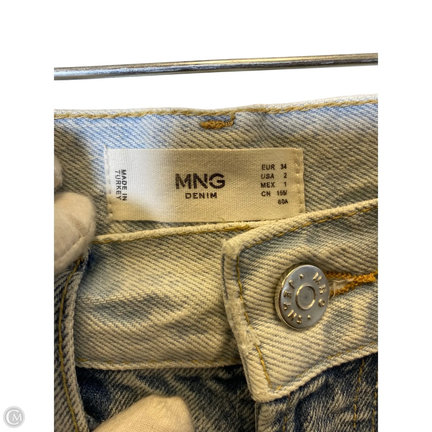 Jeans Straight By Mng In Blue Denim, Size: 2