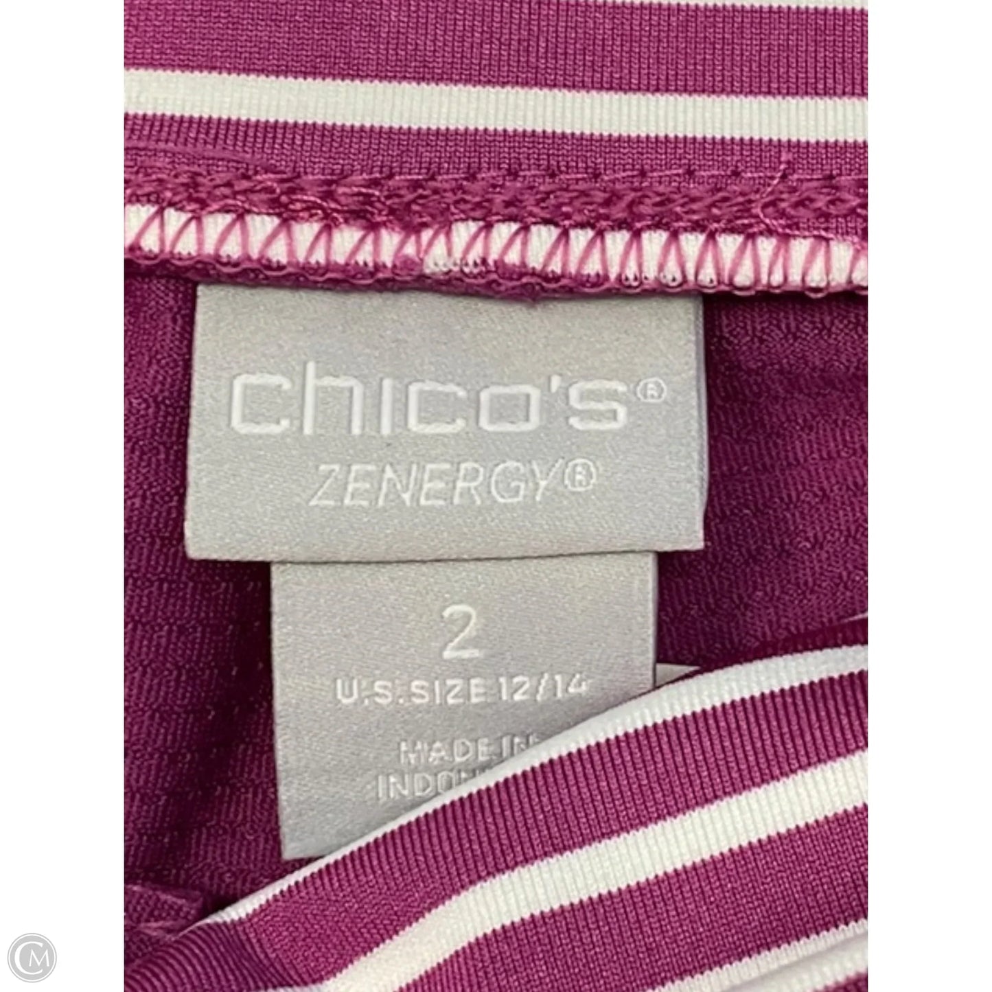 Skort By Chicos In Striped Pattern, Size: L