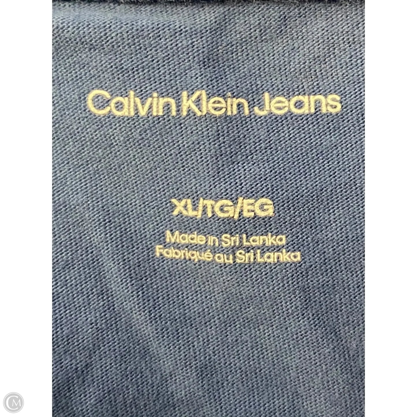 Top Short Sleeve By Calvin Klein In Blue, Size: Xl