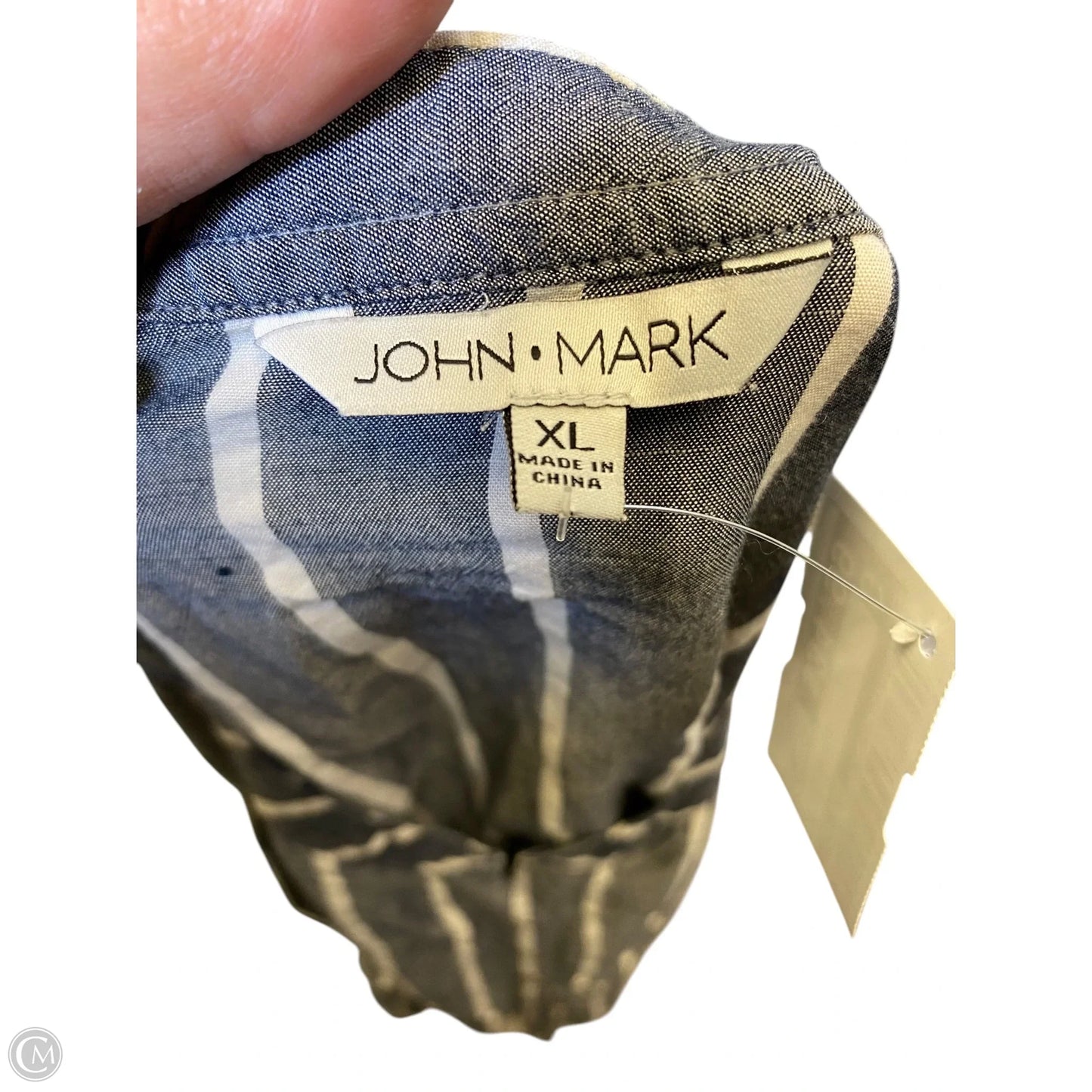 Top Long Sleeve By John Mark In Striped Pattern, Size: Xl