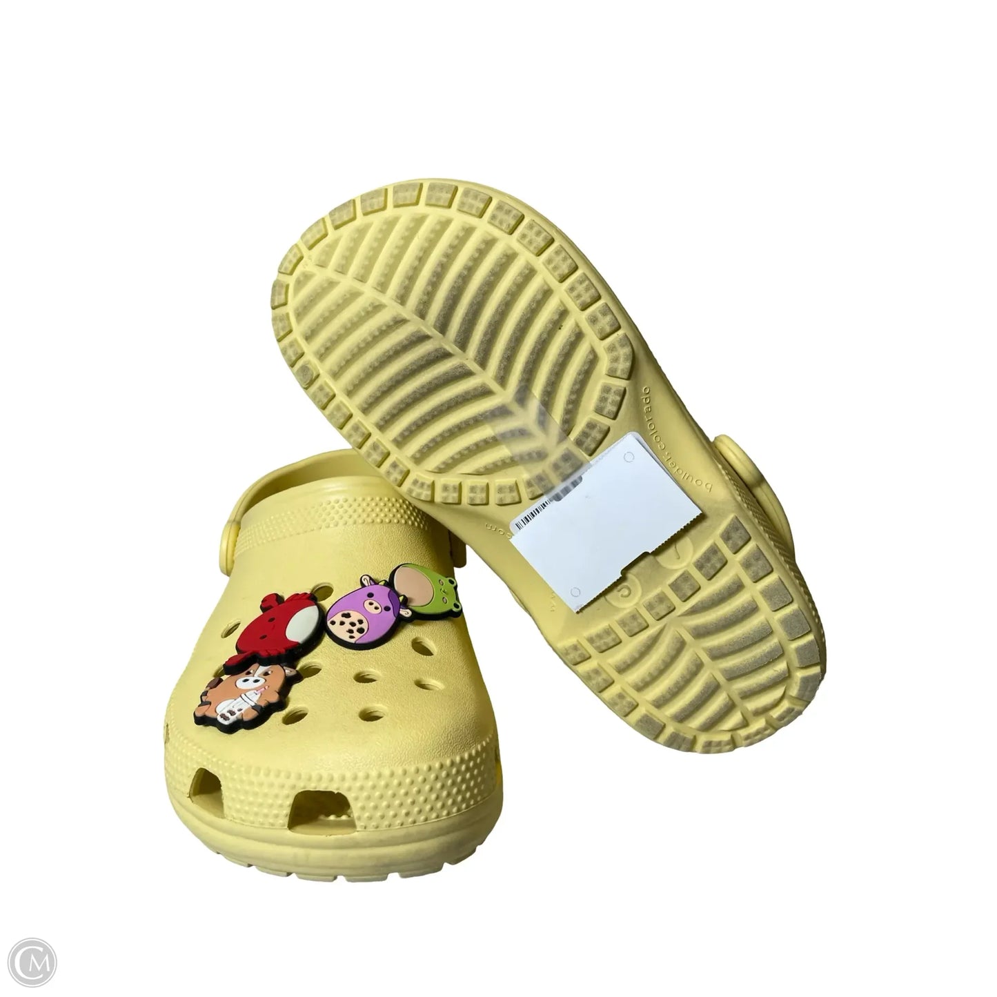 Shoes Flats By Crocs In Yellow, Size: 7
