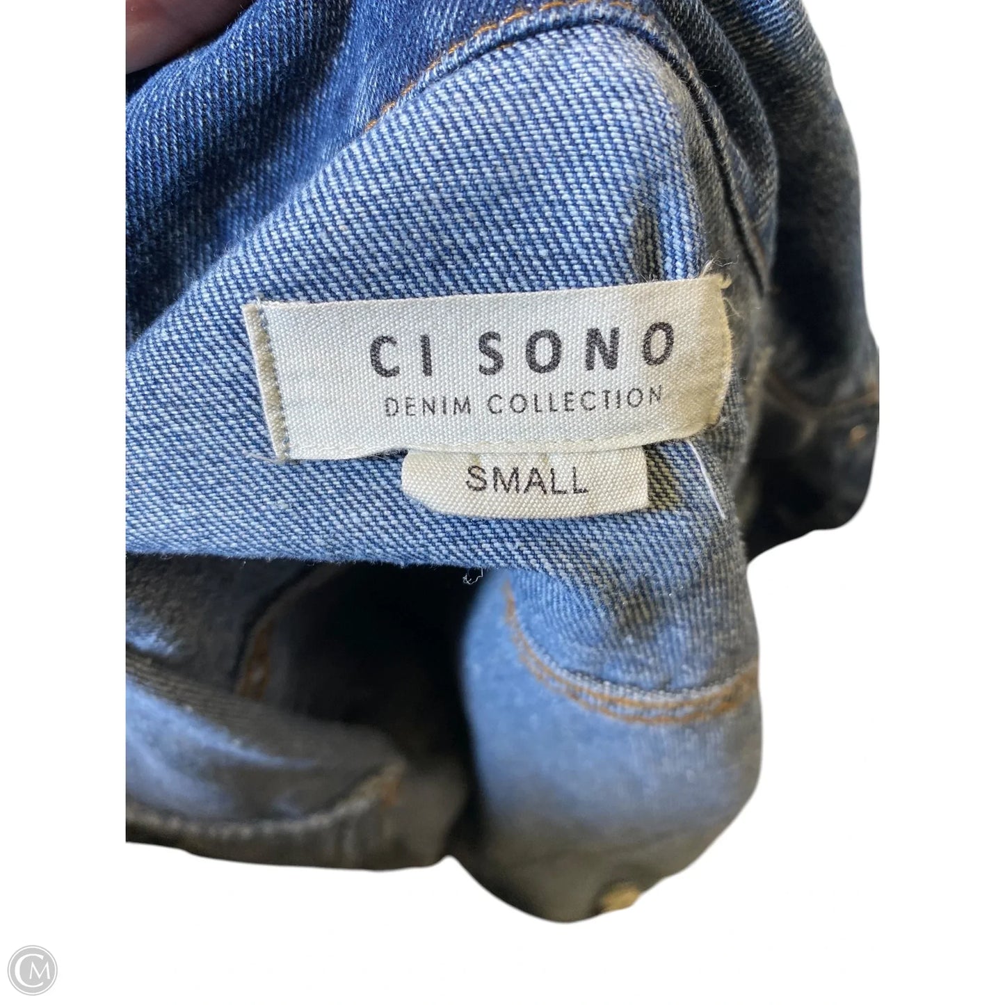 Jacket Denim By Ci Sono In Blue Denim, Size: S