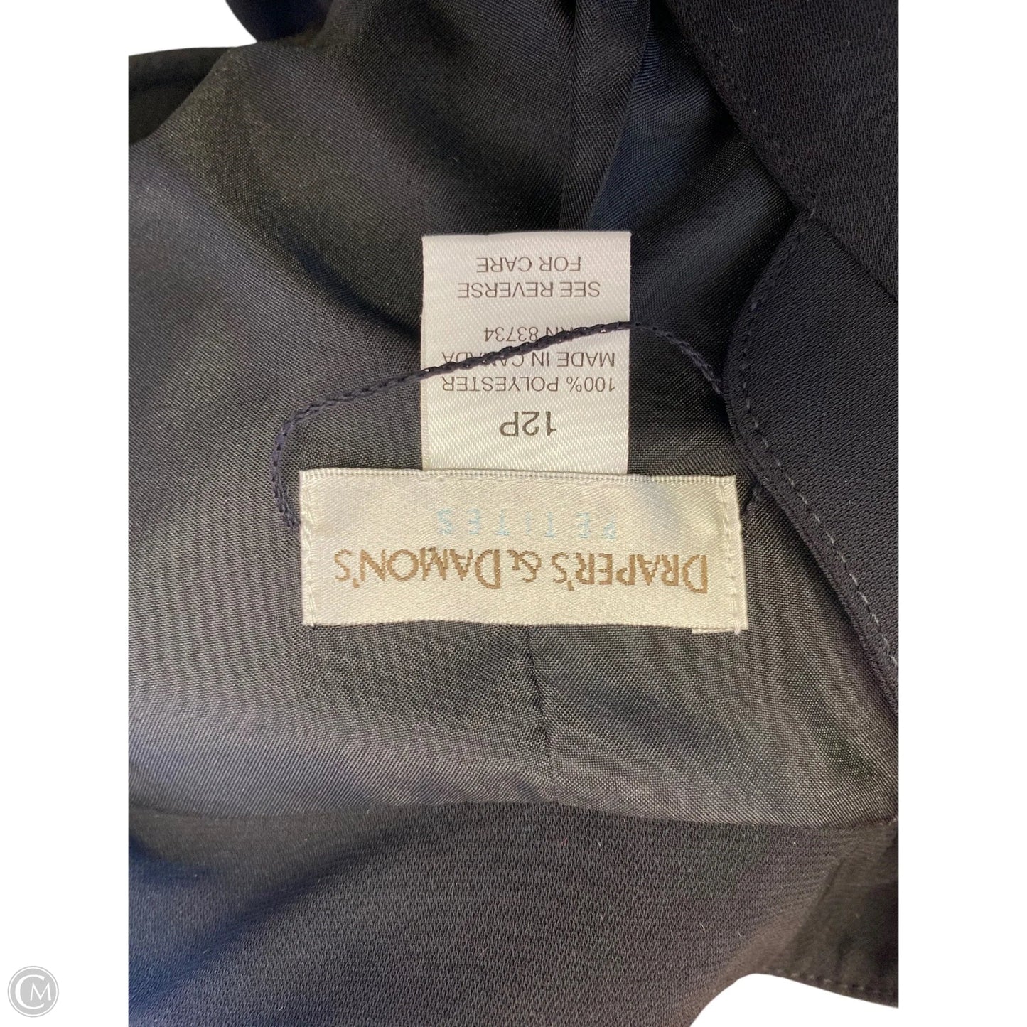 Blazer By Clothes Mentor In Black, Size: 12p