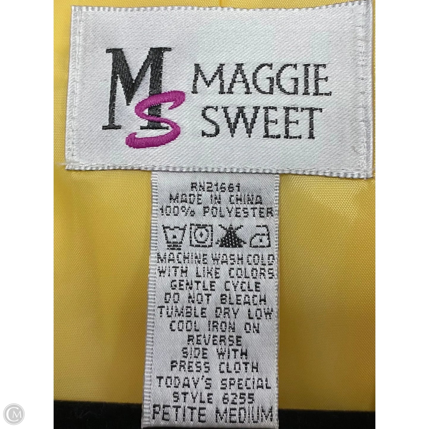 Blazer By Clothes Mentor In Yellow, Size: Mp