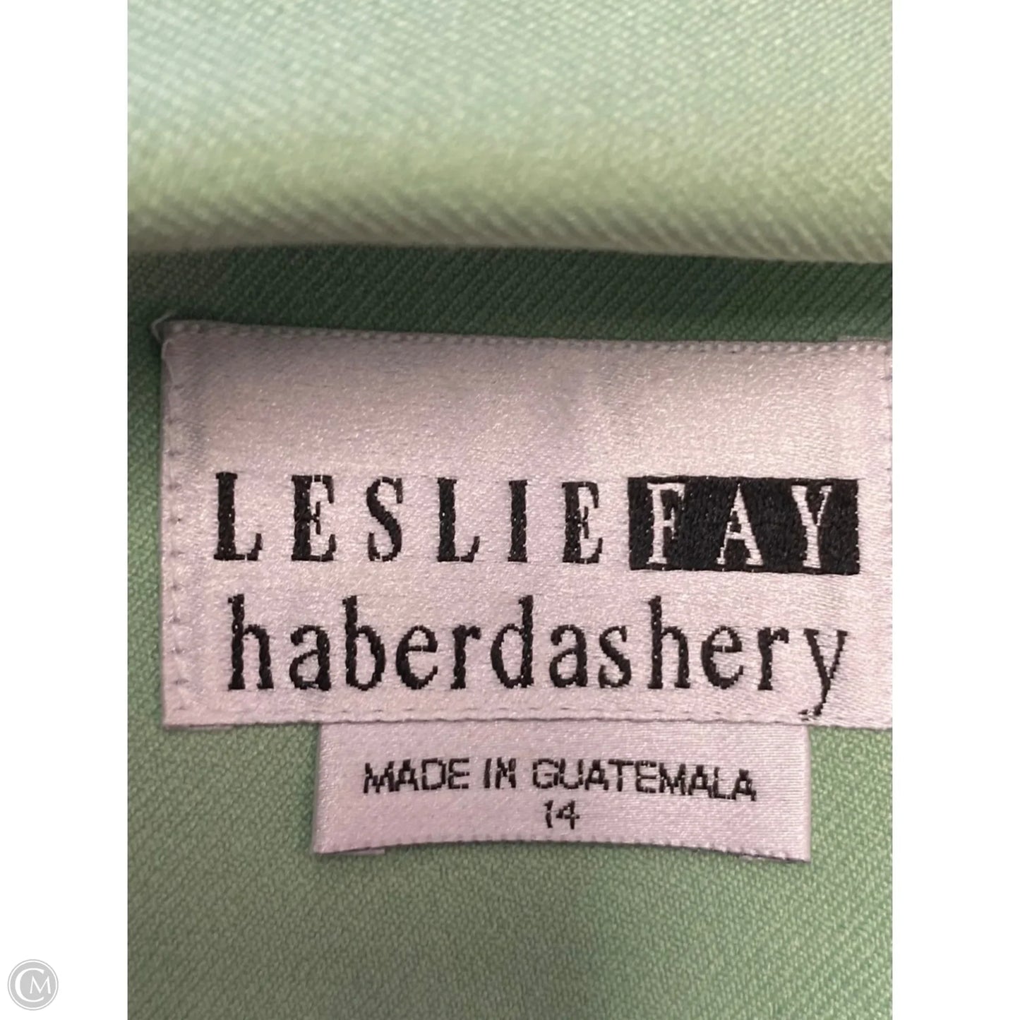 Blazer By Leslie Fay In Green, Size: 14