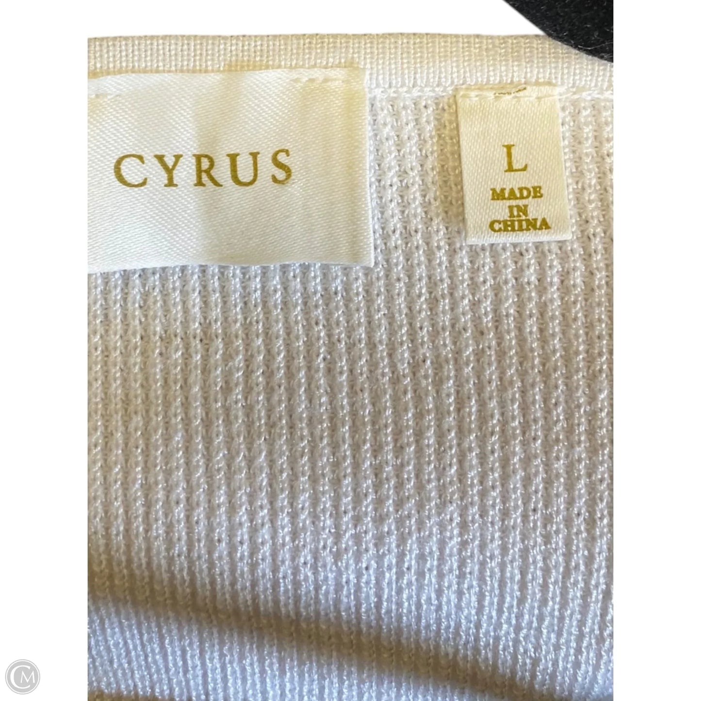 Top Short Sleeve By Cyrus In White, Size: L